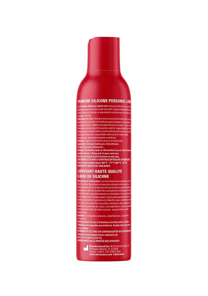 Swiss Navy Premium Silicone-Based Personal Lubricant & Lubricant Gel for Couples, 16 oz.