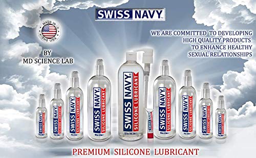 Swiss Navy Premium Silicone-Based Personal Lubricant & Lubricant Gel for Couples, 16 oz.