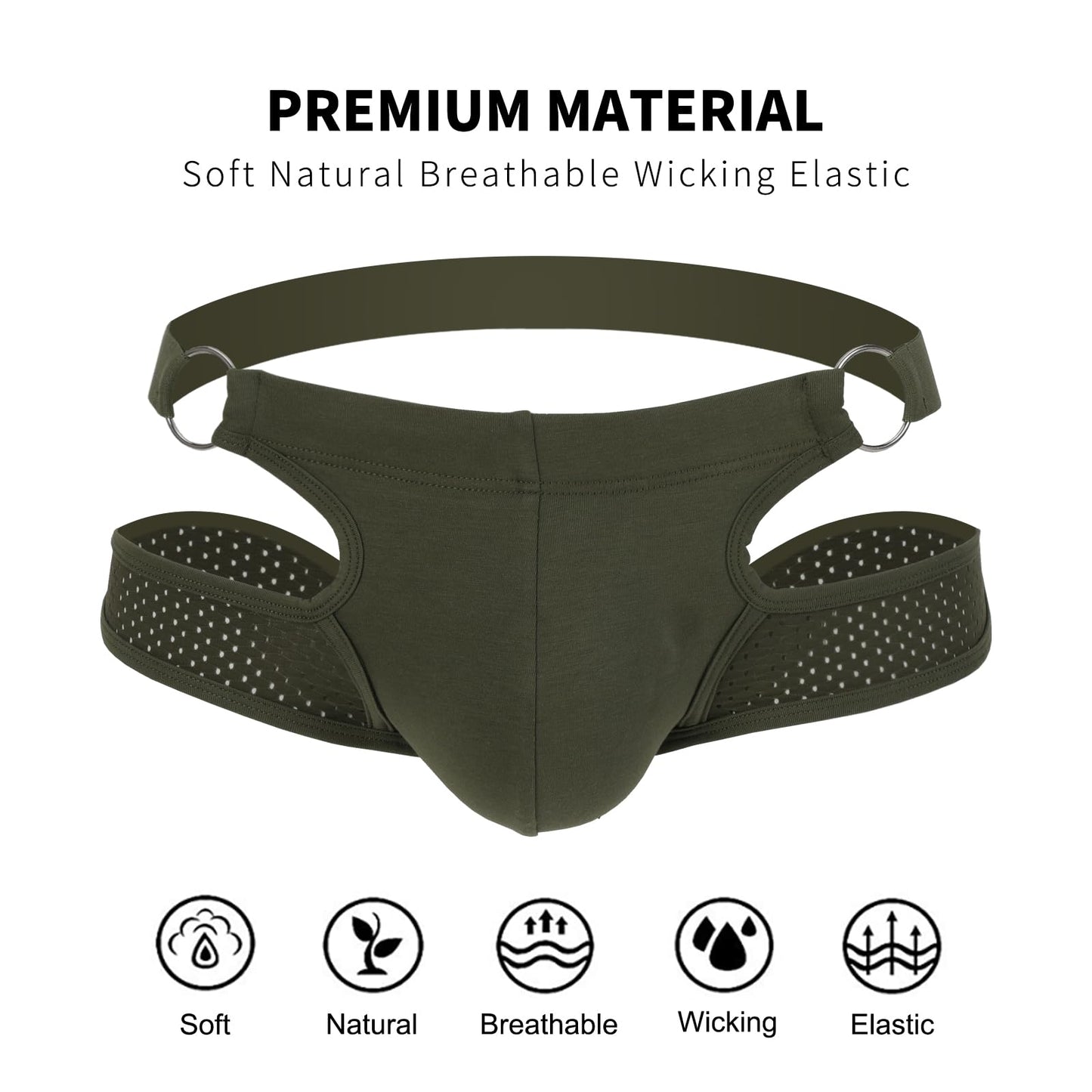 SKYSPER Men's Jock Strap Athletic Supporter For Men Sexy Jockstrap Male Underwear