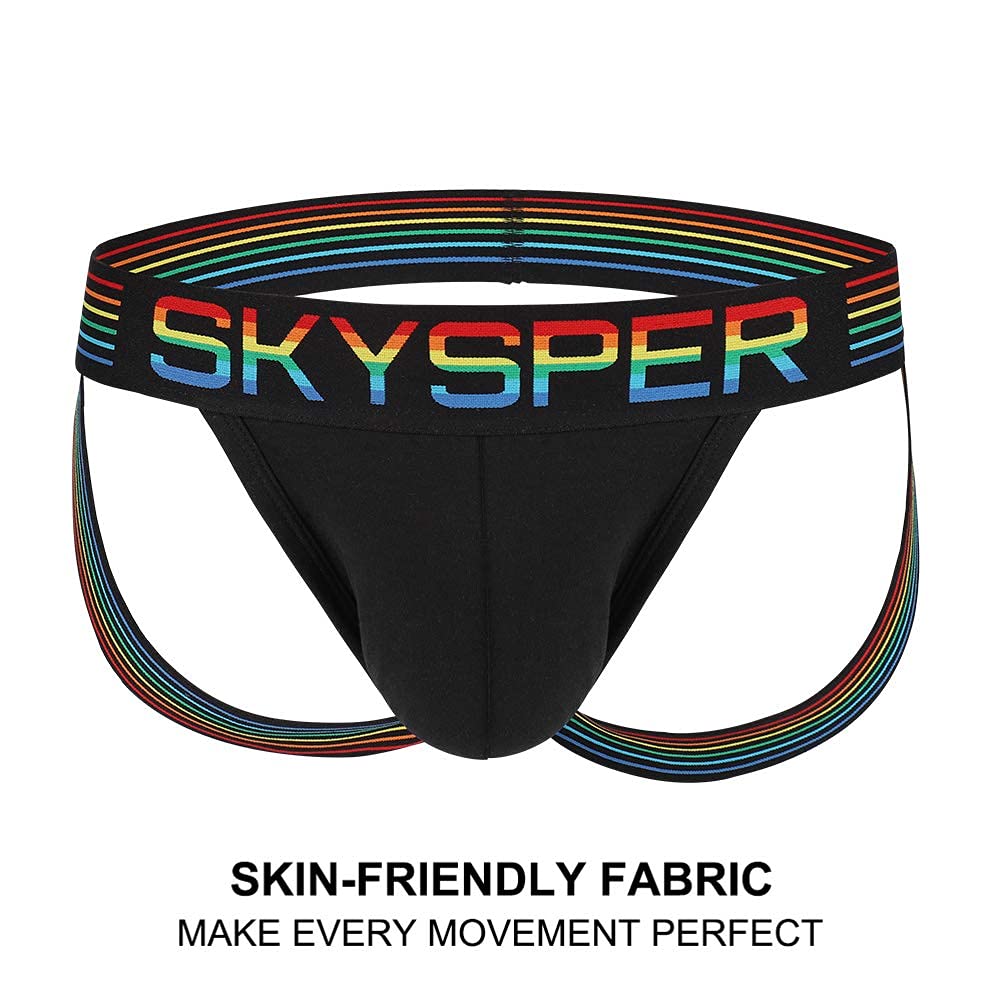 SKYSPER Mens Jockstrap Underwear Jock Straps Male Athletic Supporters for Men