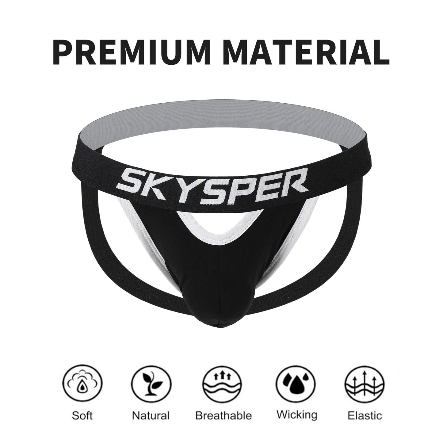 SKYSPER Jockstrap For Men Workout Jock Straps Male Underwear Athletic Supporter Sexy G-Strings