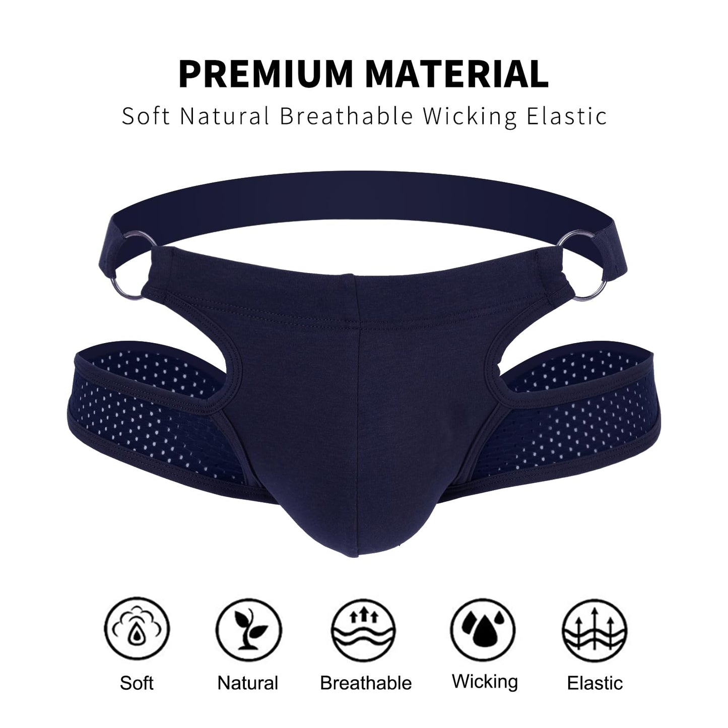 SKYSPER Men's Jock Strap Athletic Supporter For Men Sexy Jockstrap Male Underwear