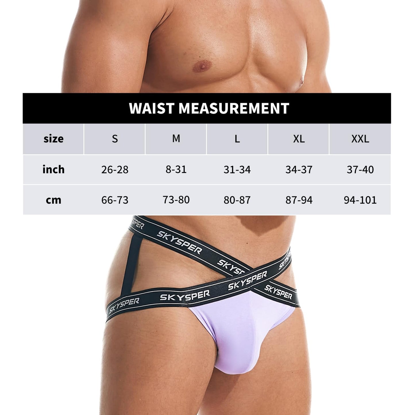 SKYSPER Men's Jock Strap Athletic Supporter For Men Sexy Jockstrap Male Underwear