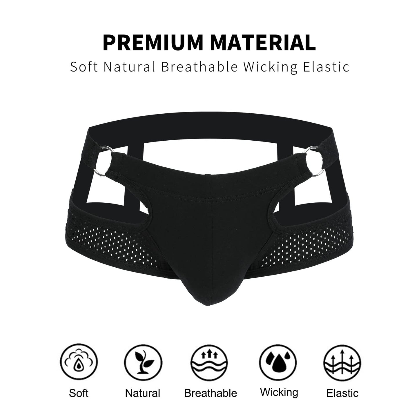 SKYSPER Men's Jock Strap Athletic Supporter For Men Sexy Jockstrap Male Underwear