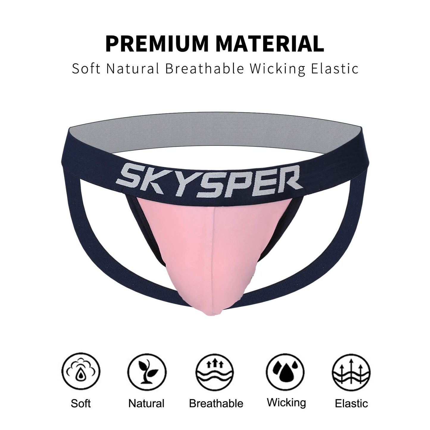 SKYSPER Men's Jock Strap Athletic Supporter For Men Sexy Jockstrap Male Underwear