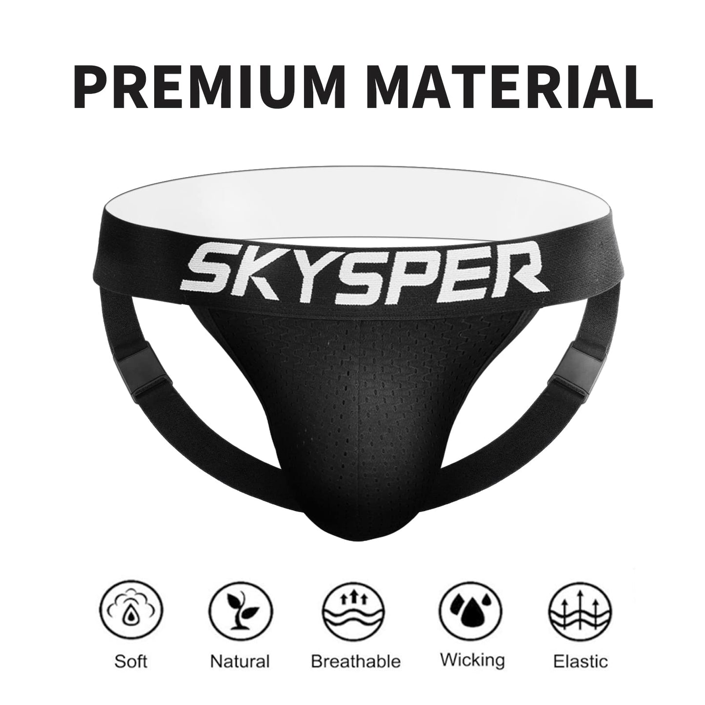 SKYSPER Jockstrap For Men Workout Jock Straps Male Underwear Athletic Supporter Sexy G-Strings