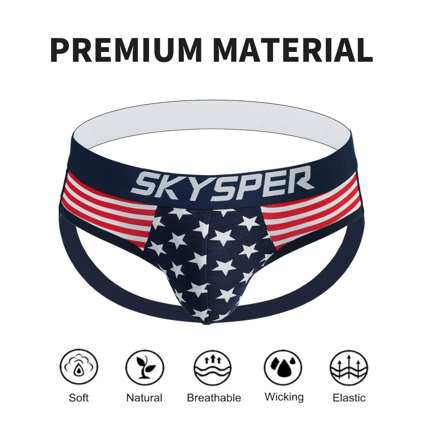 SKYSPER Jockstrap Athletic Supporters for Men Jock Strap Male Underwear Men's Thong Jockstrap Underwear