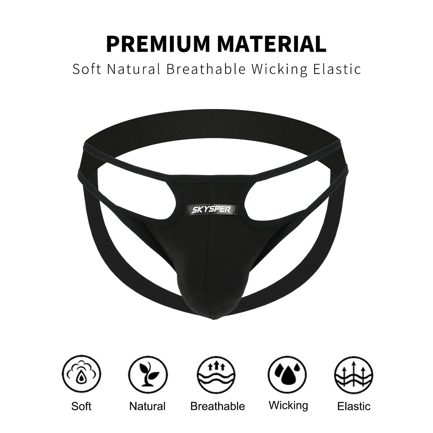 SKYSPER Jockstrap For Men Workout Jock Straps Male Underwear Athletic Supporter Sexy G-Strings