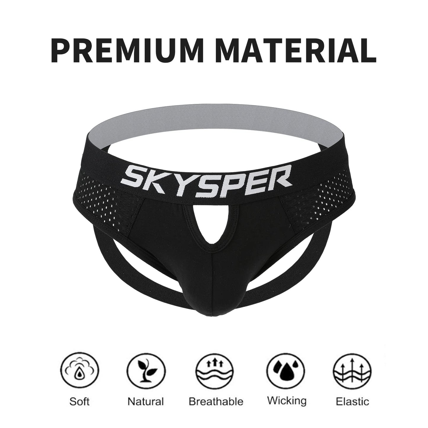 SKYSPER Jockstrap For Men Workout Jock Straps Male Underwear Athletic Supporter Sexy G-Strings