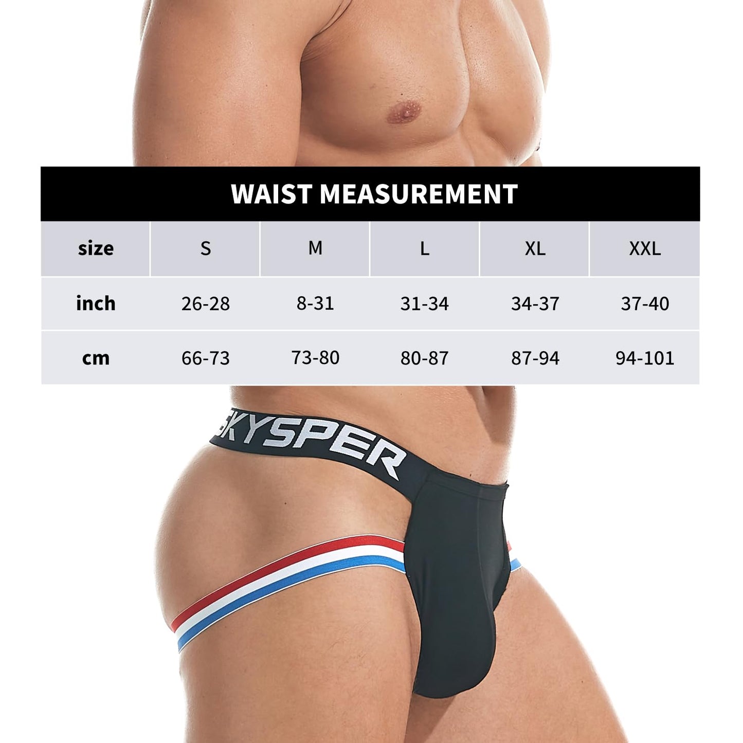 SKYSPER Men's Jock Strap Athletic Supporter For Men Sexy Jockstrap Male Underwear