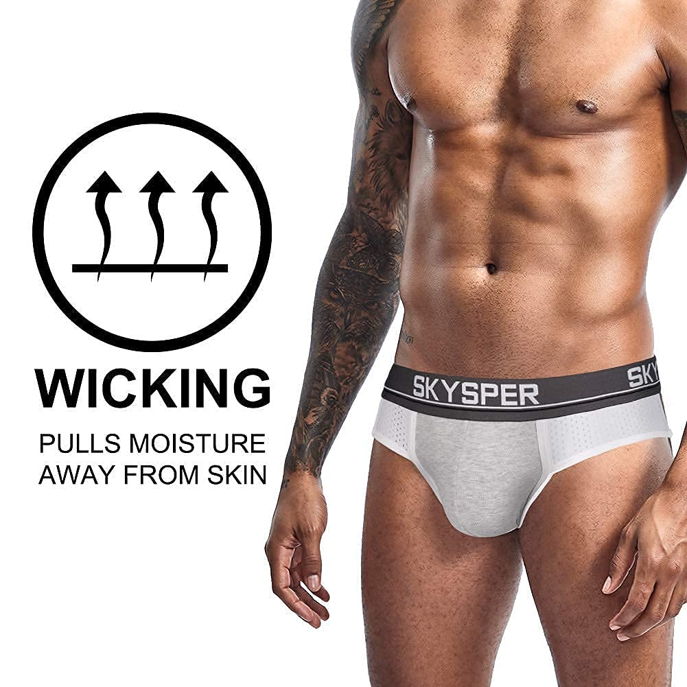 SKYSPER Mens Jockstrap Underwear Jock Straps Male Athletic Supporters for Men