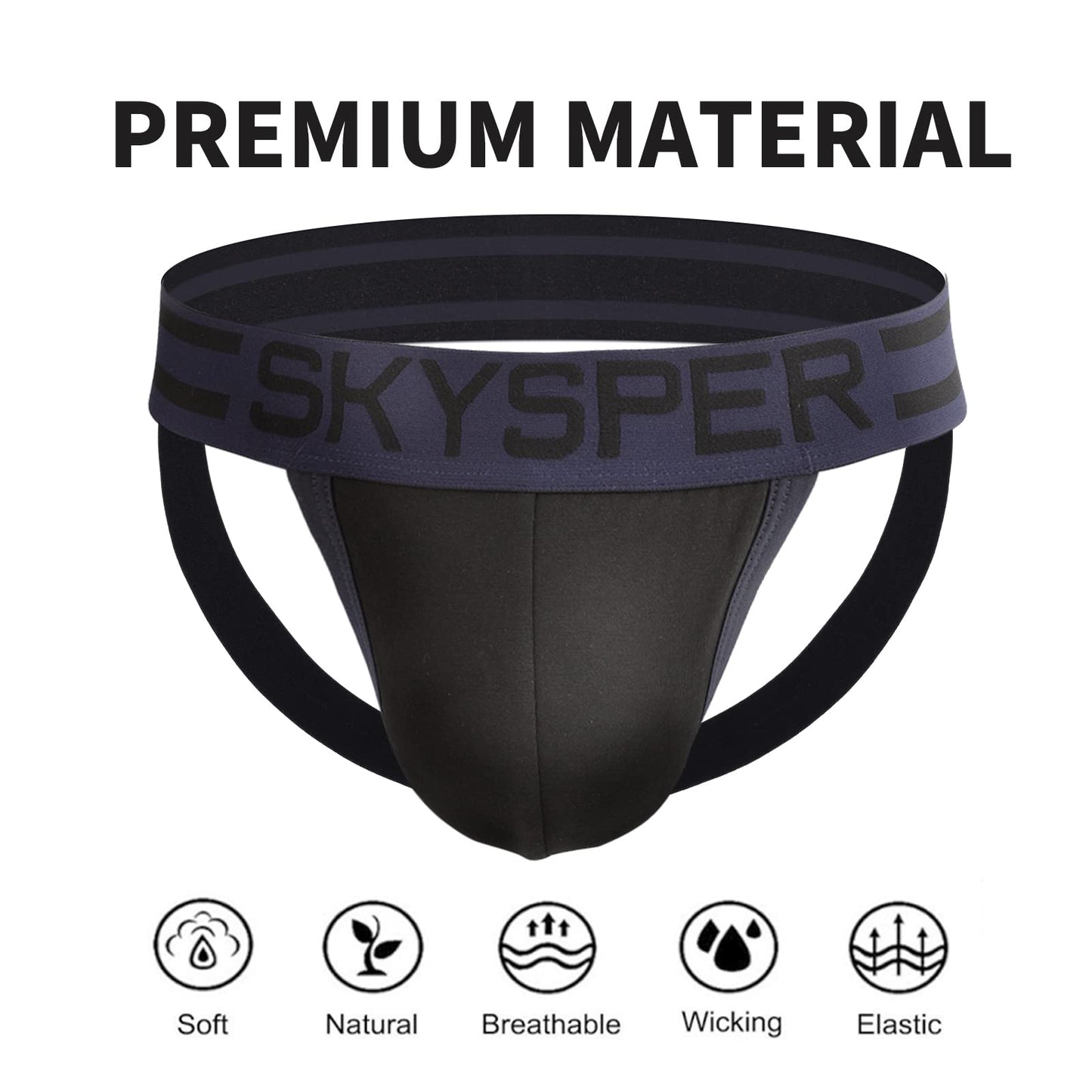 SKYSPER Men's Jock Strap Athletic Supporter For Men Sexy Jockstrap Male Underwear