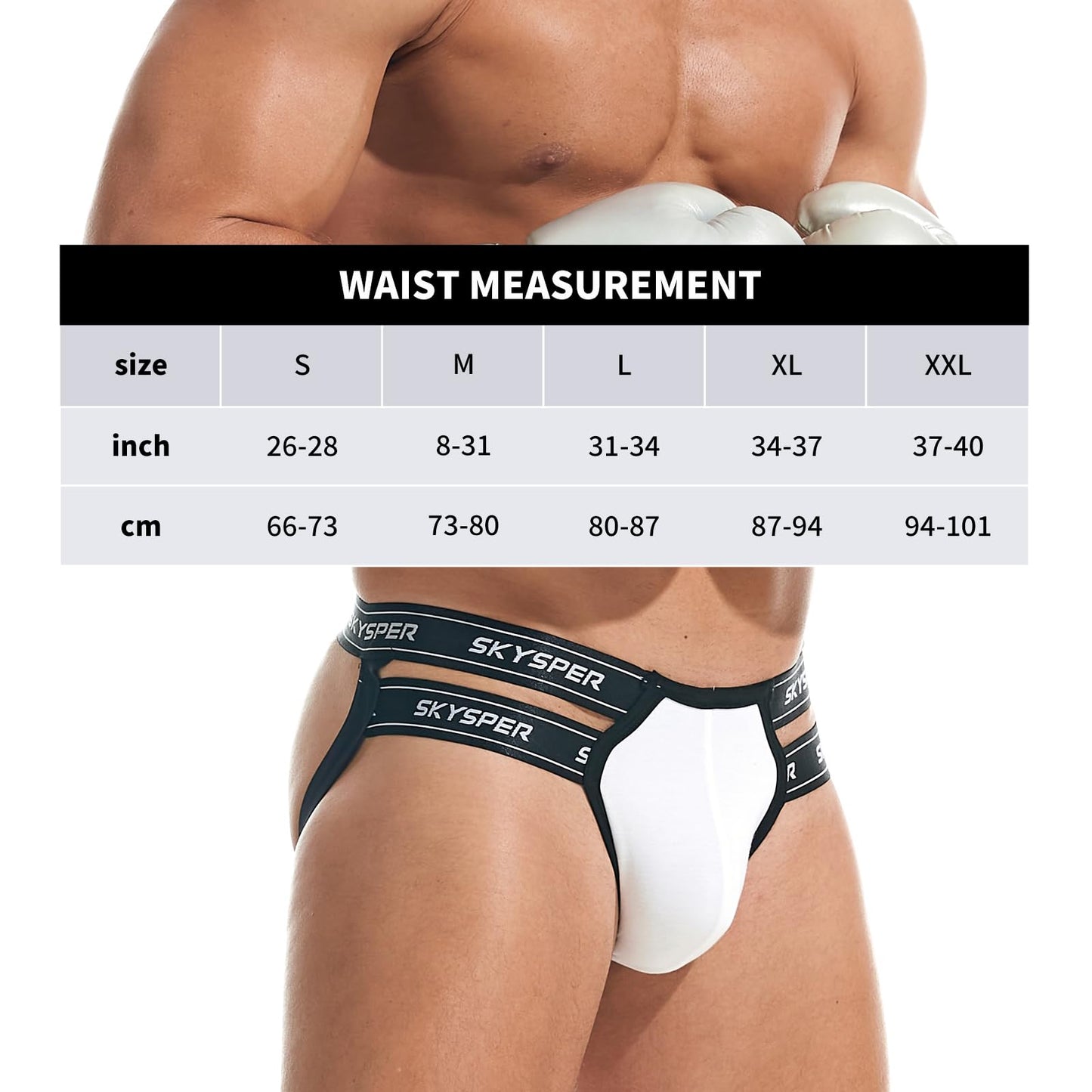 SKYSPER Men's Jock Strap Athletic Supporter For Men Sexy Jockstrap Male Underwear