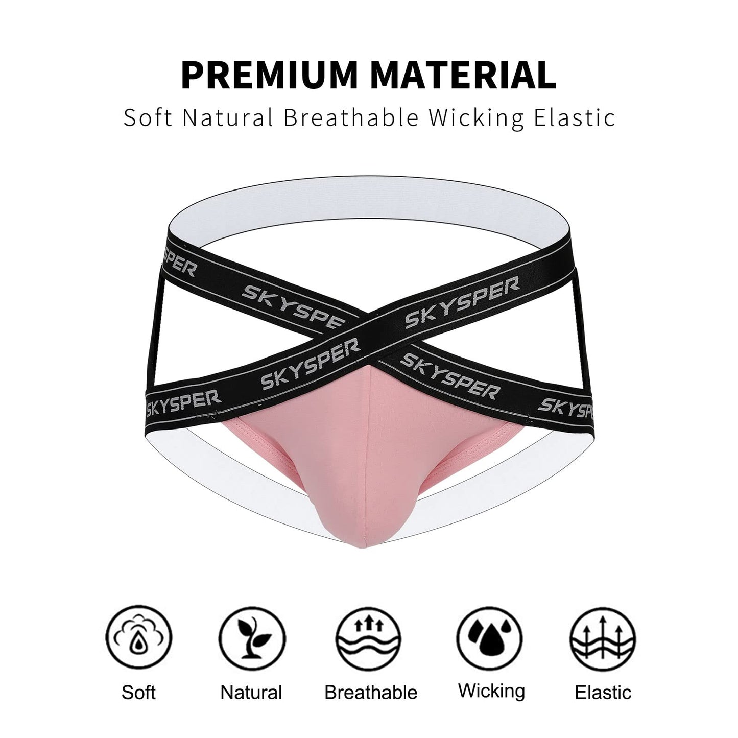 SKYSPER Men's Jock Strap Athletic Supporter For Men Sexy Jockstrap Male Underwear