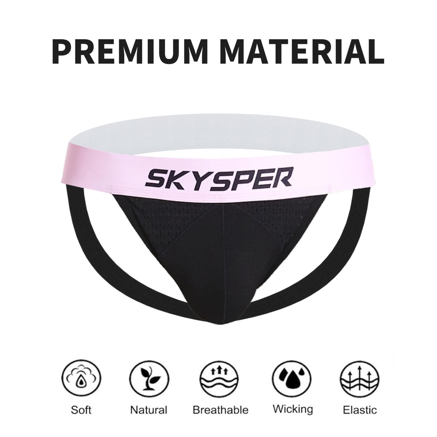 SKYSPER Men's Jock Strap Athletic Supporter For Men Sexy Jockstrap Male Underwear