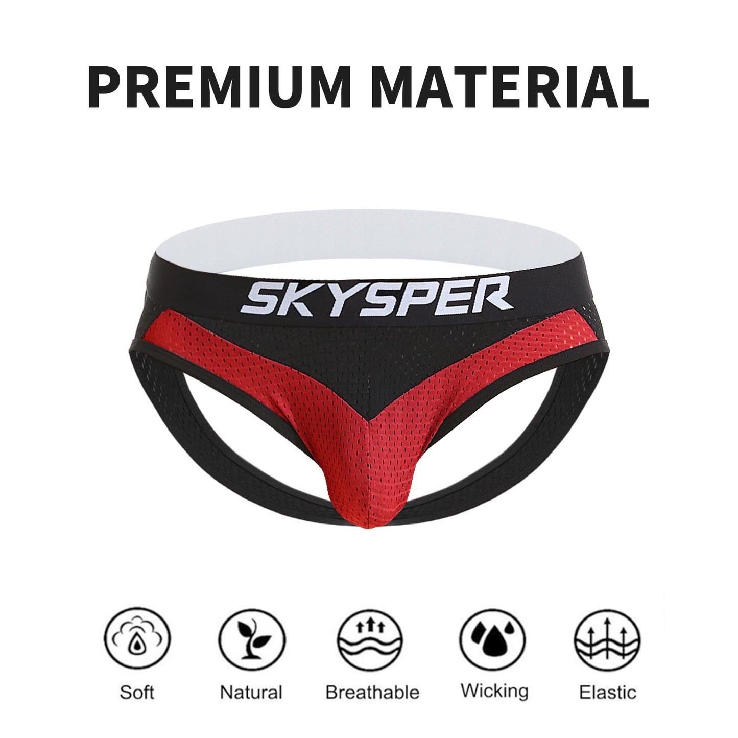 SKYSPER Men's Jock Strap Athletic Supporter For Men Sexy Jockstrap Male Underwear