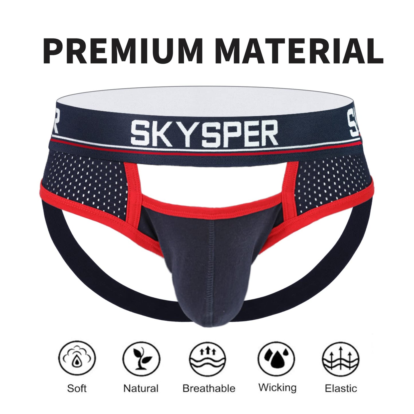 SKYSPER Men's Jock Strap Athletic Supporter For Men Sexy Jockstrap Male Underwear