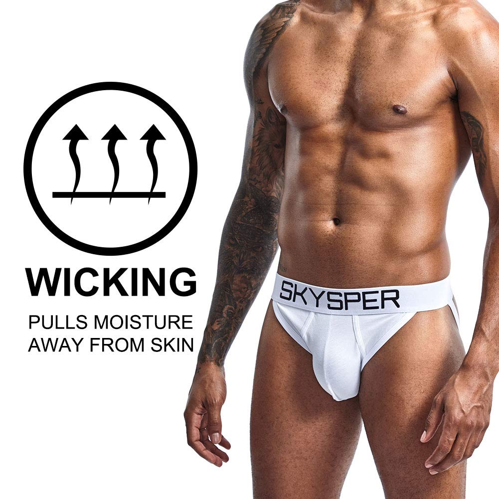 SKYSPER Jockstrap Athletic Supporters for Men Jock Strap Male Underwear Men's Thong Jockstrap Underwear