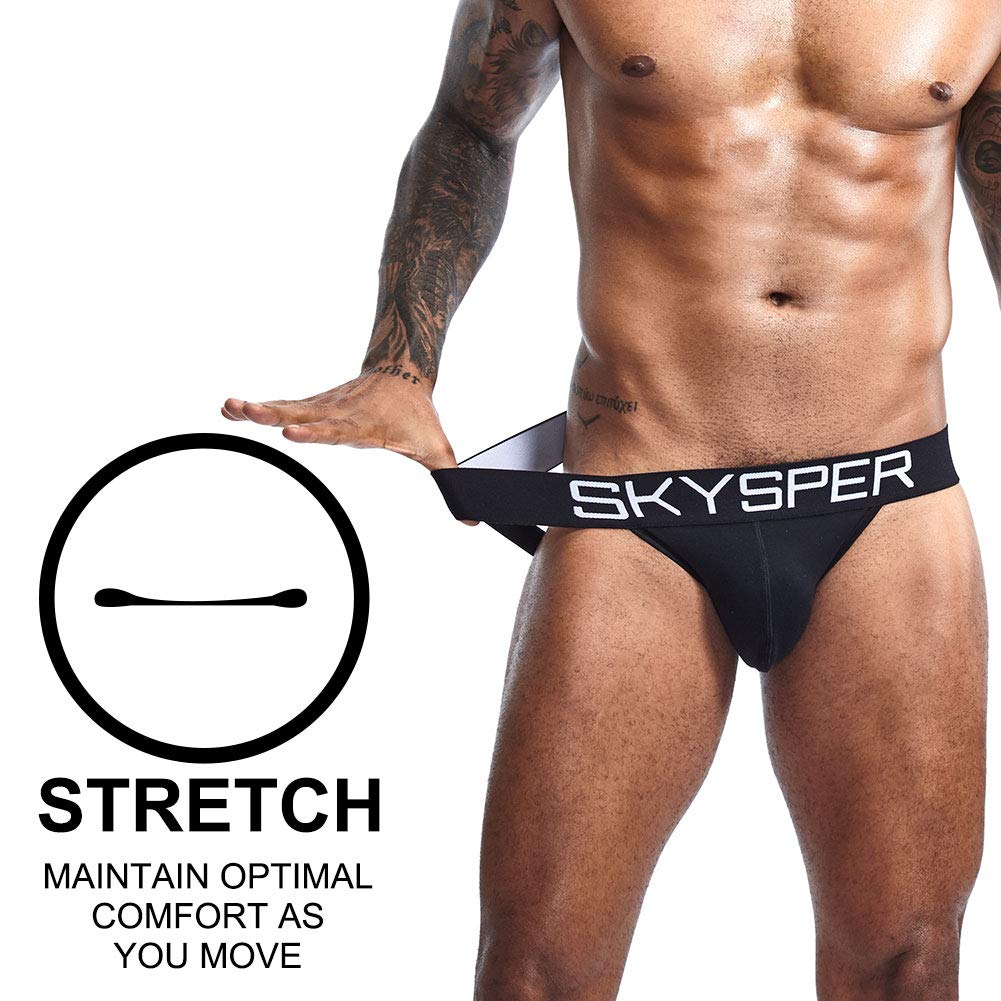 SKYSPER Jockstrap Athletic Supporters for Men Jock Strap Male Underwear Men's Thong Jockstrap Underwear