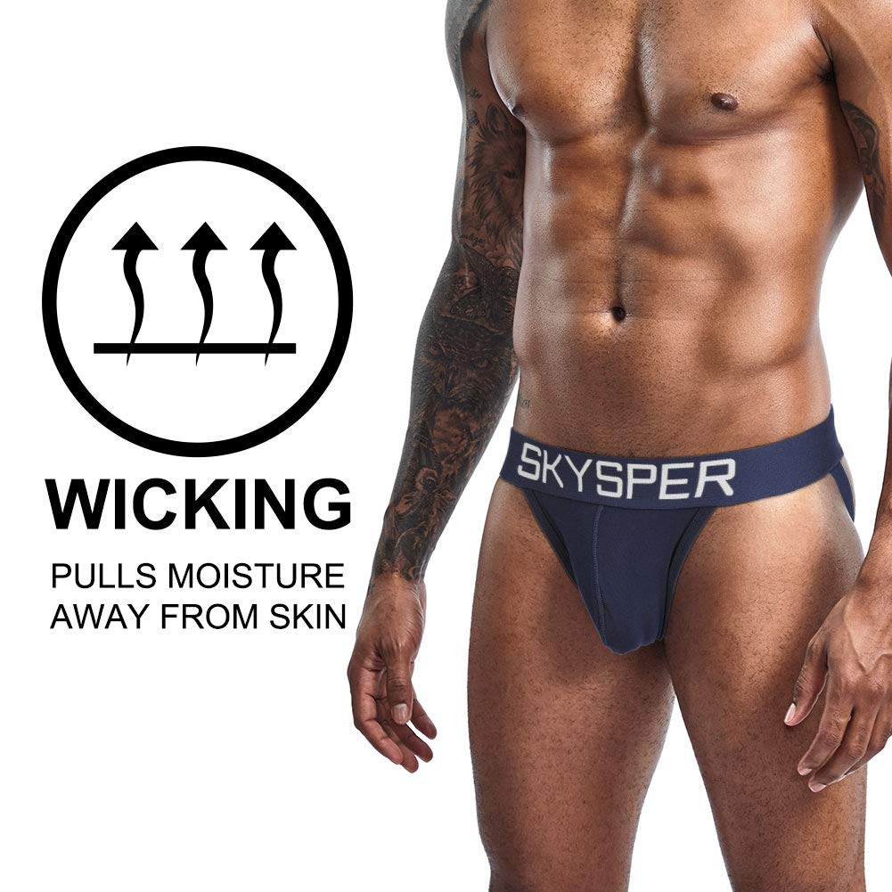 SKYSPER Jockstrap Athletic Supporters for Men Jock Strap Male Underwear Men's Thong Jockstrap Underwear