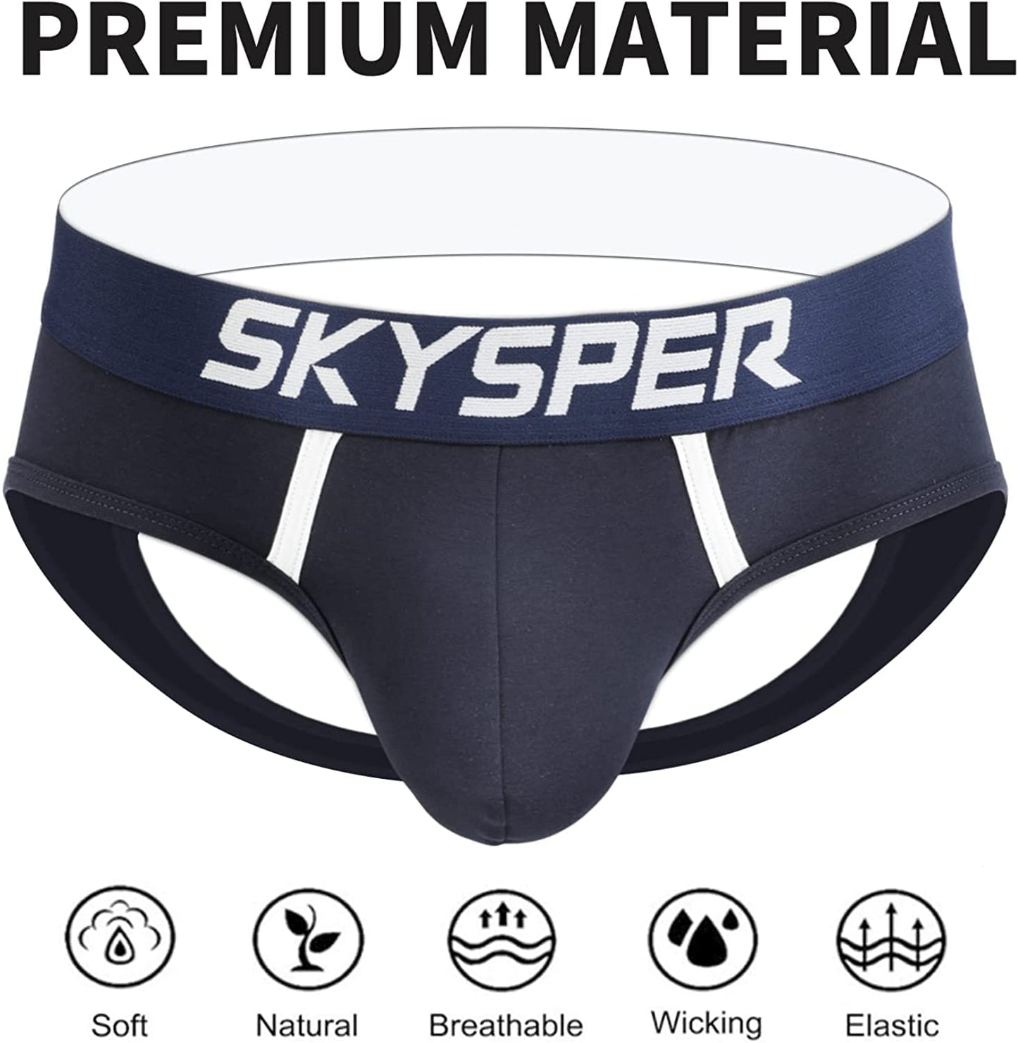 SKYSPER Jockstrap For Men Workout Jock Straps Male Underwear Athletic Supporter Sexy G-Strings