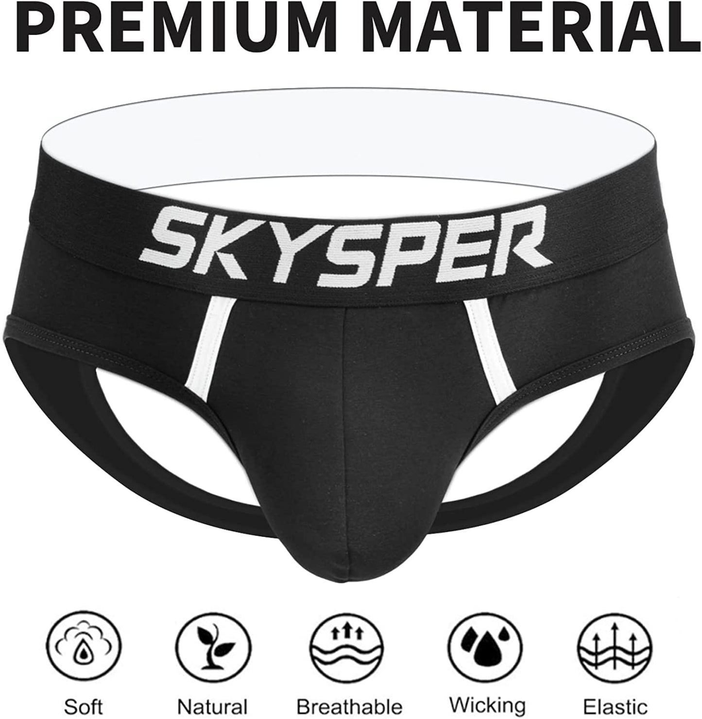 SKYSPER Jockstrap For Men Workout Jock Straps Male Underwear Athletic Supporter Sexy G-Strings