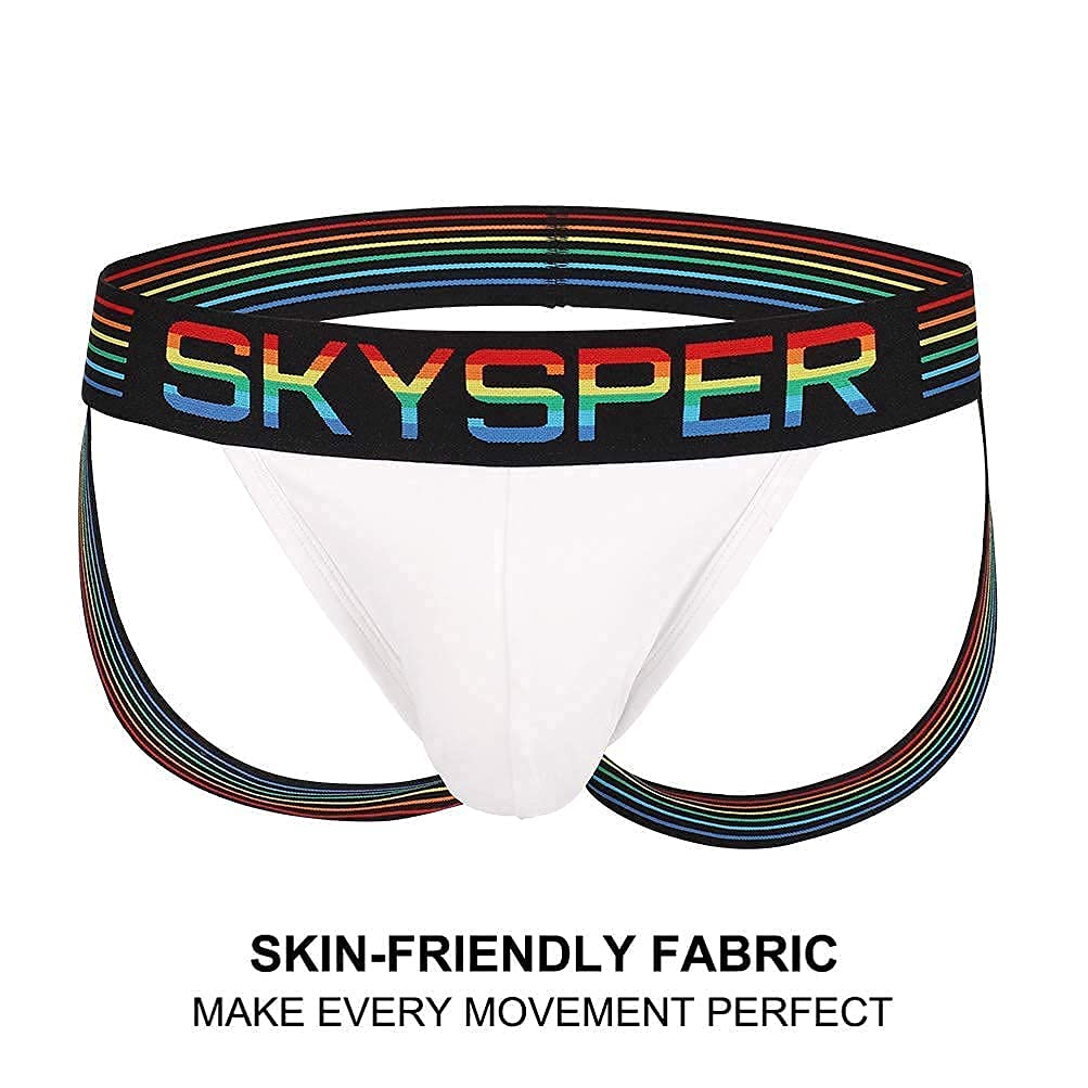 SKYSPER Mens Jockstrap Underwear Jock Straps Male Athletic Supporters for Men