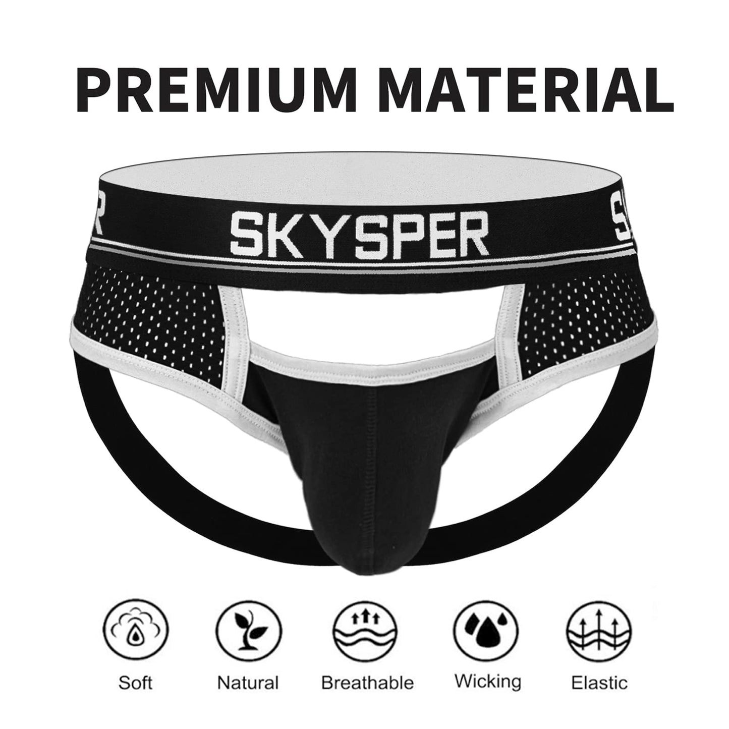 SKYSPER Men's Jock Strap Athletic Supporter For Men Sexy Jockstrap Male Underwear