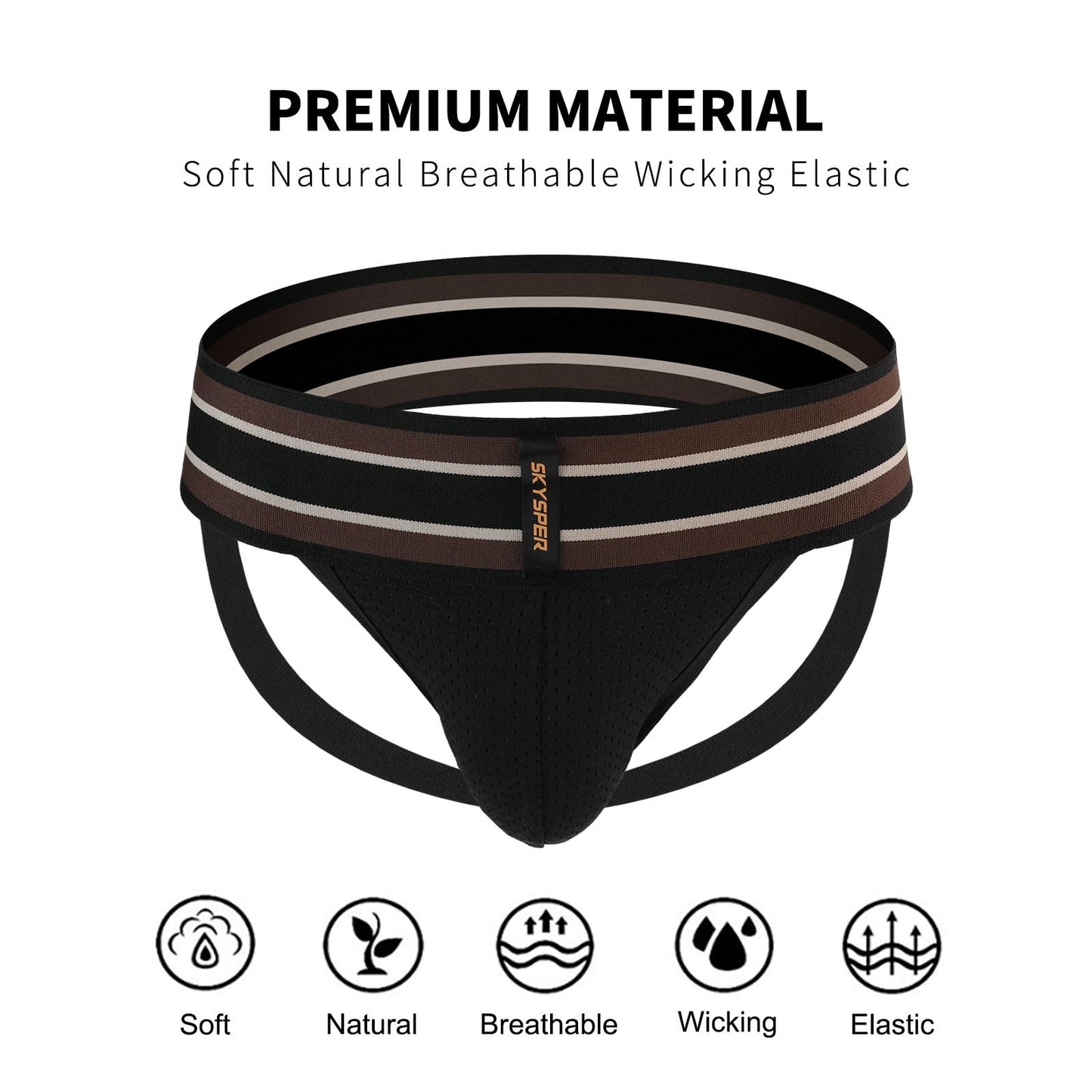 SKYSPER Jockstrap Athletic Supporters for Men Jock Strap Male Underwear Men's Thong Jockstrap Underwear