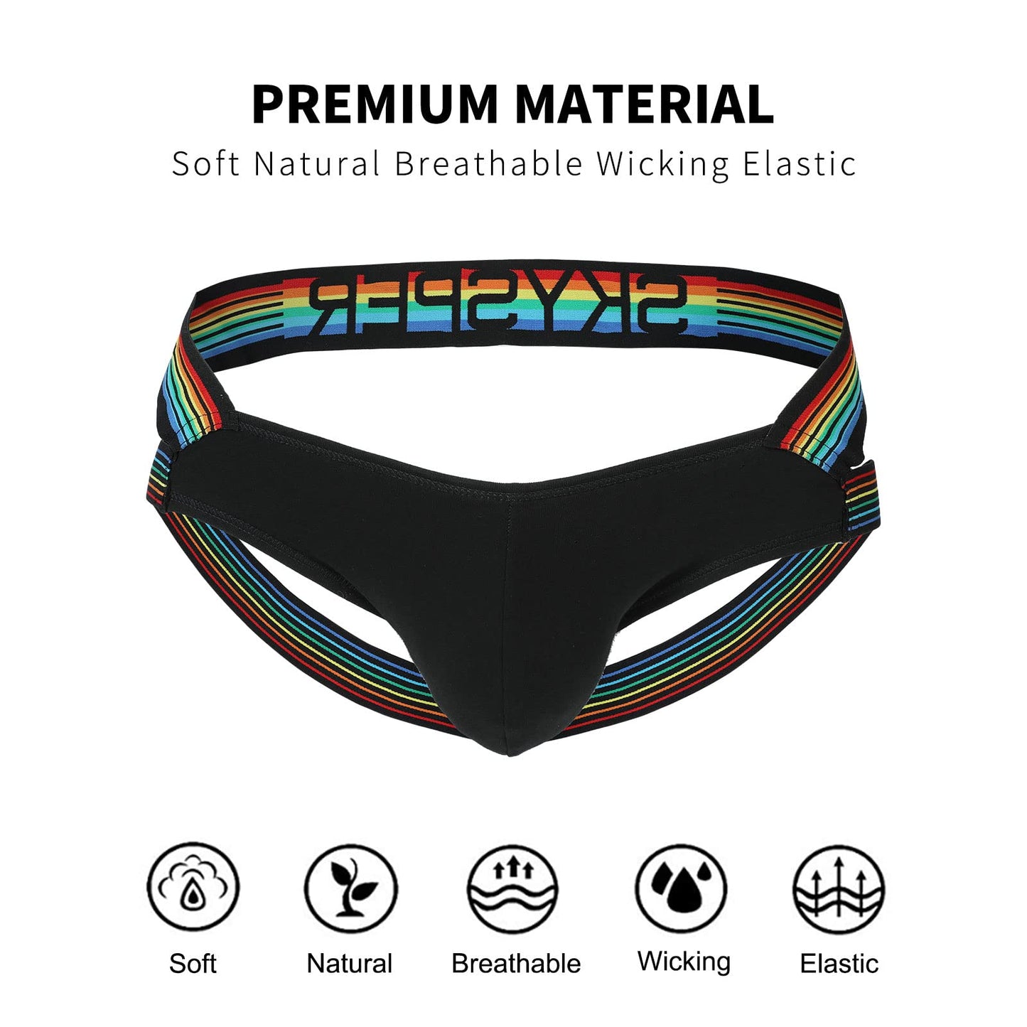 SKYSPER Men's Jock Strap Athletic Supporter For Men Sexy Jockstrap Male Underwear