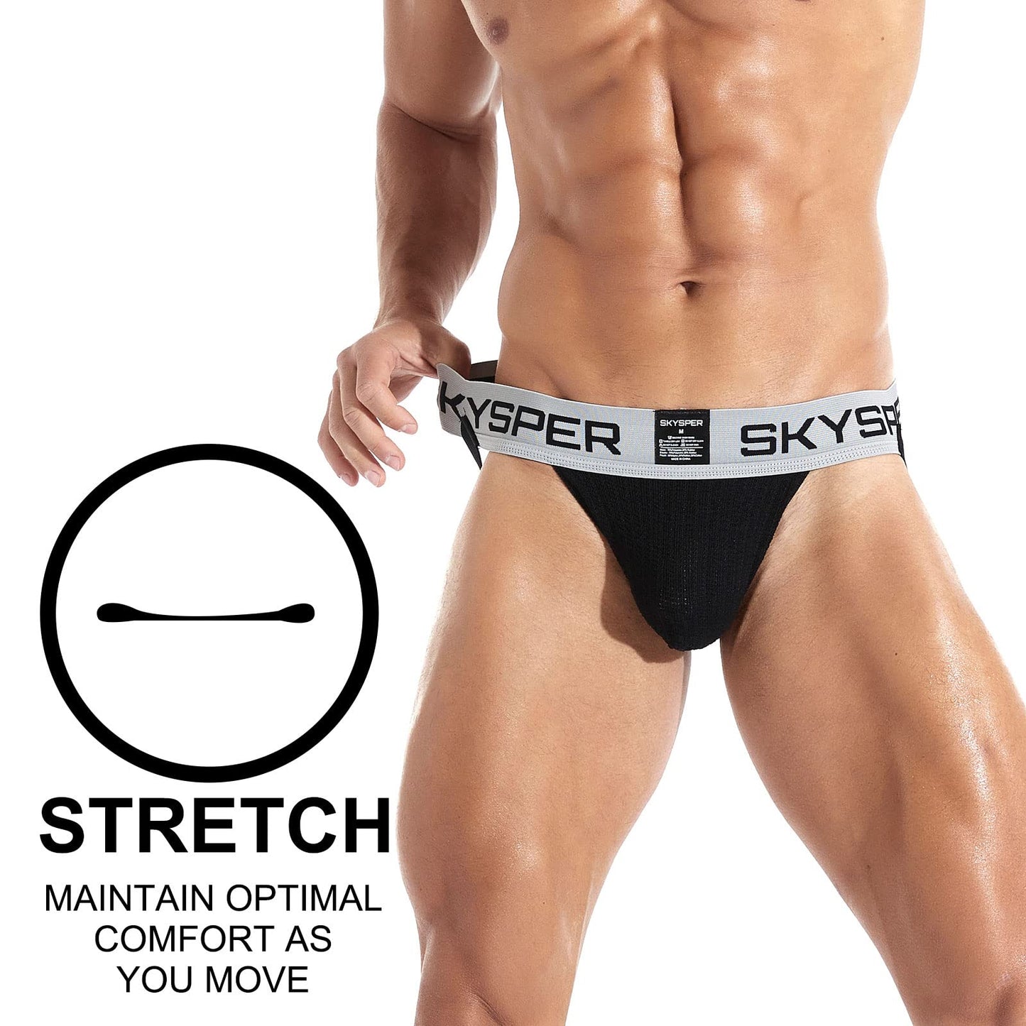 SKYSPER Jockstrap Athletic Supporters for Men Jock Strap Male Underwear Men's Thong Jockstrap Underwear