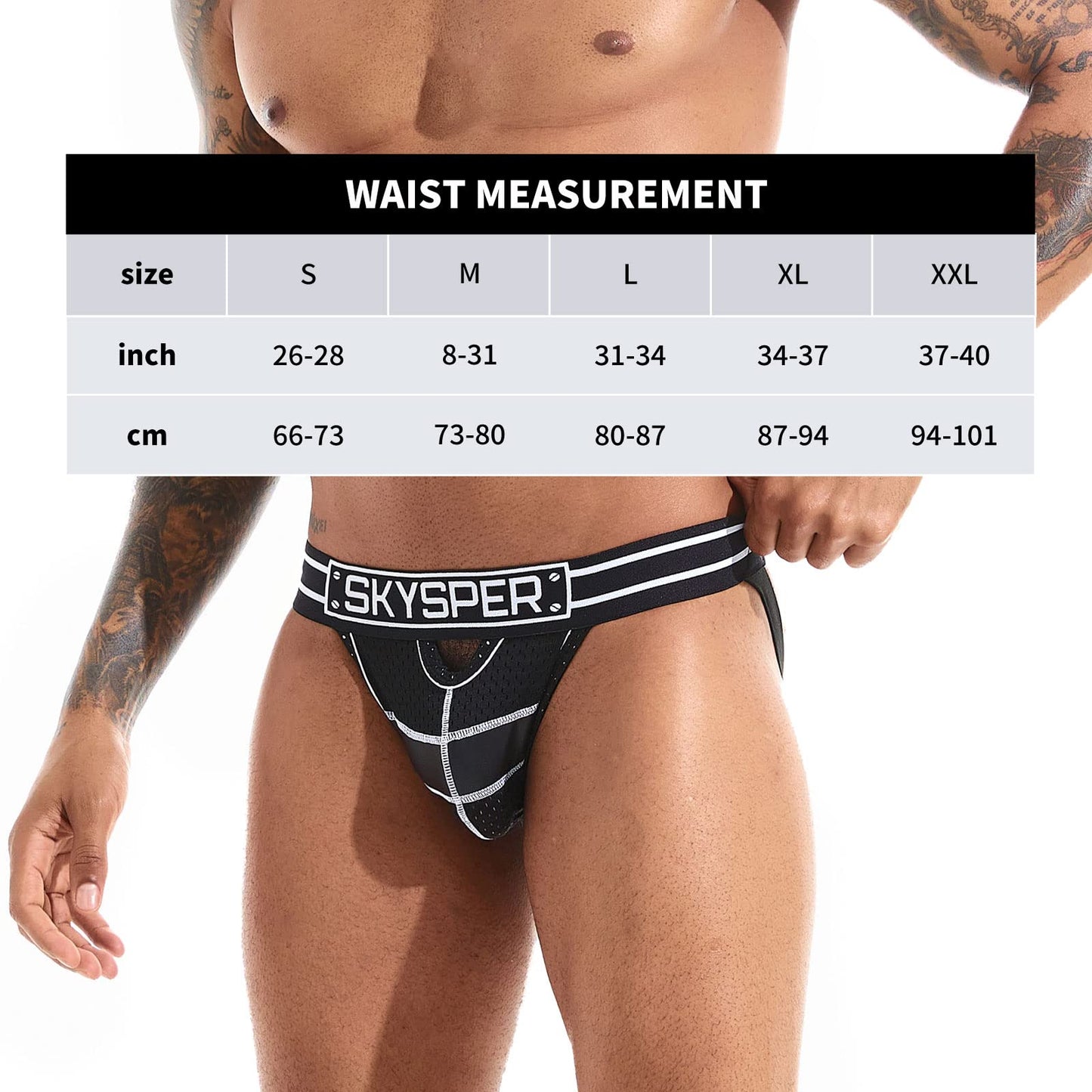 SKYSPER Jockstrap Athletic Supporters for Men Jock Strap Male Underwear Men's Thong Jockstrap Underwear