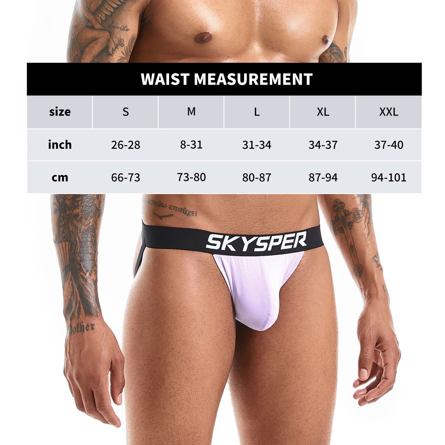 SKYSPER Men's Jock Strap Athletic Supporter For Men Sexy Jockstrap Male Underwear