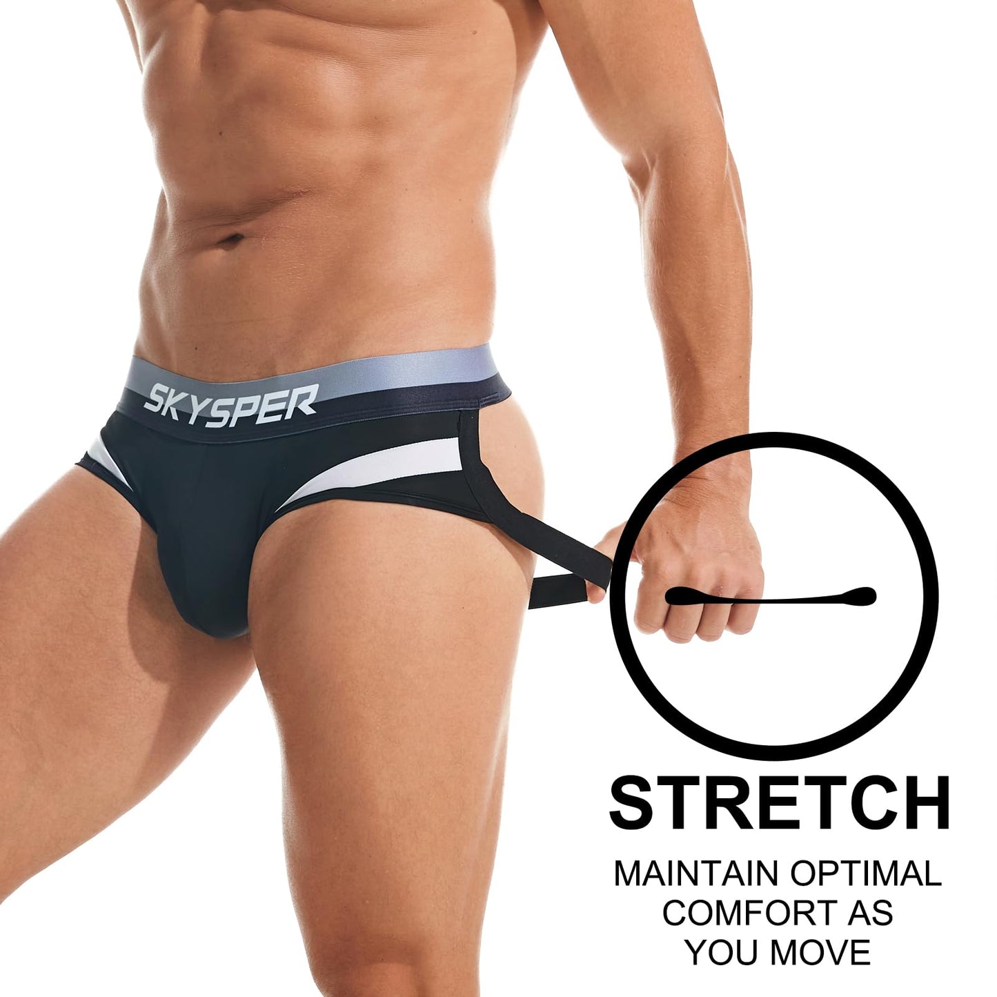 SKYSPER Jockstrap Athletic Supporters for Men Jock Strap Male Underwear Men's Thong Jockstrap Underwear