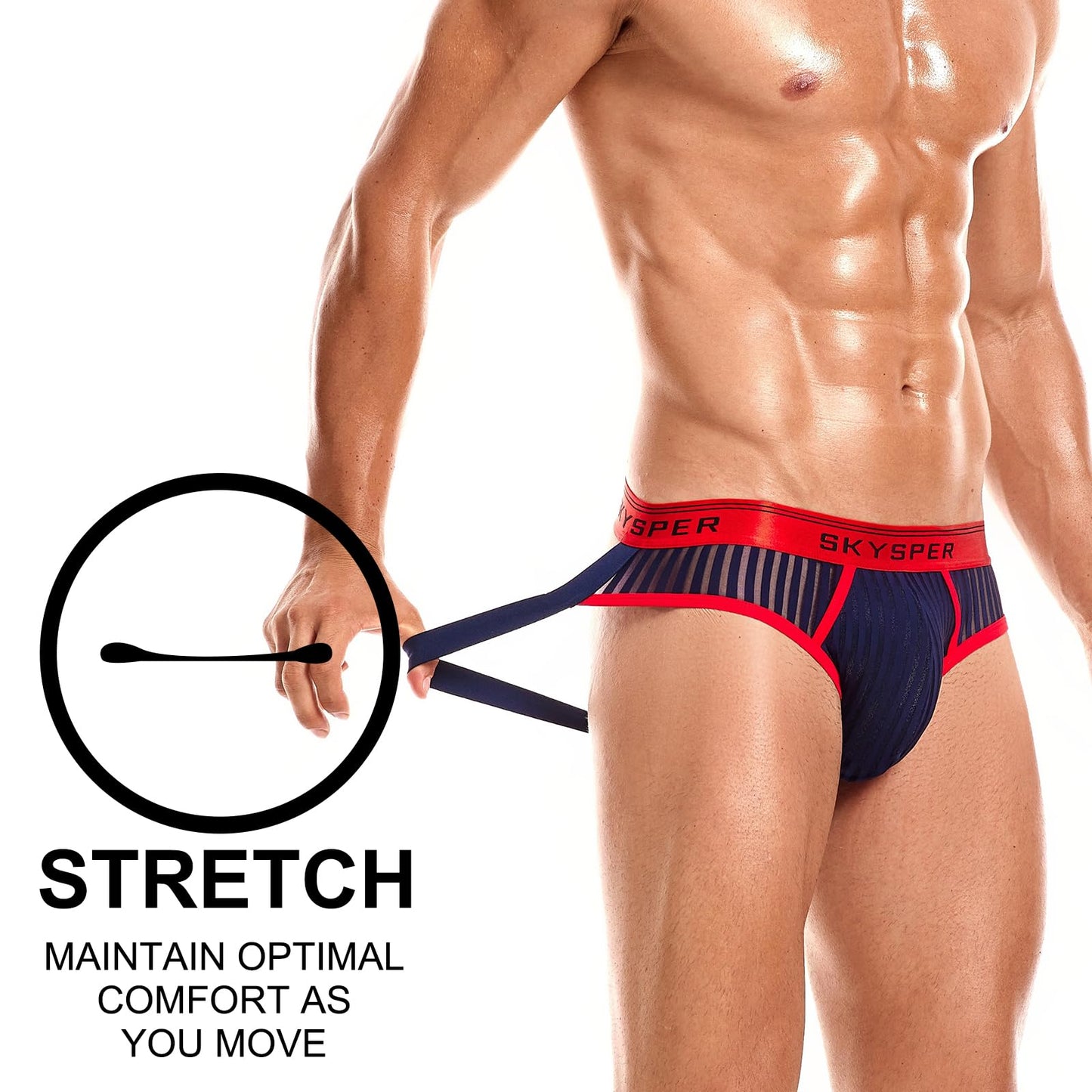 SKYSPER Jockstrap Athletic Supporters for Men Jock Strap Male Underwear Men's Thong Jockstrap Underwear