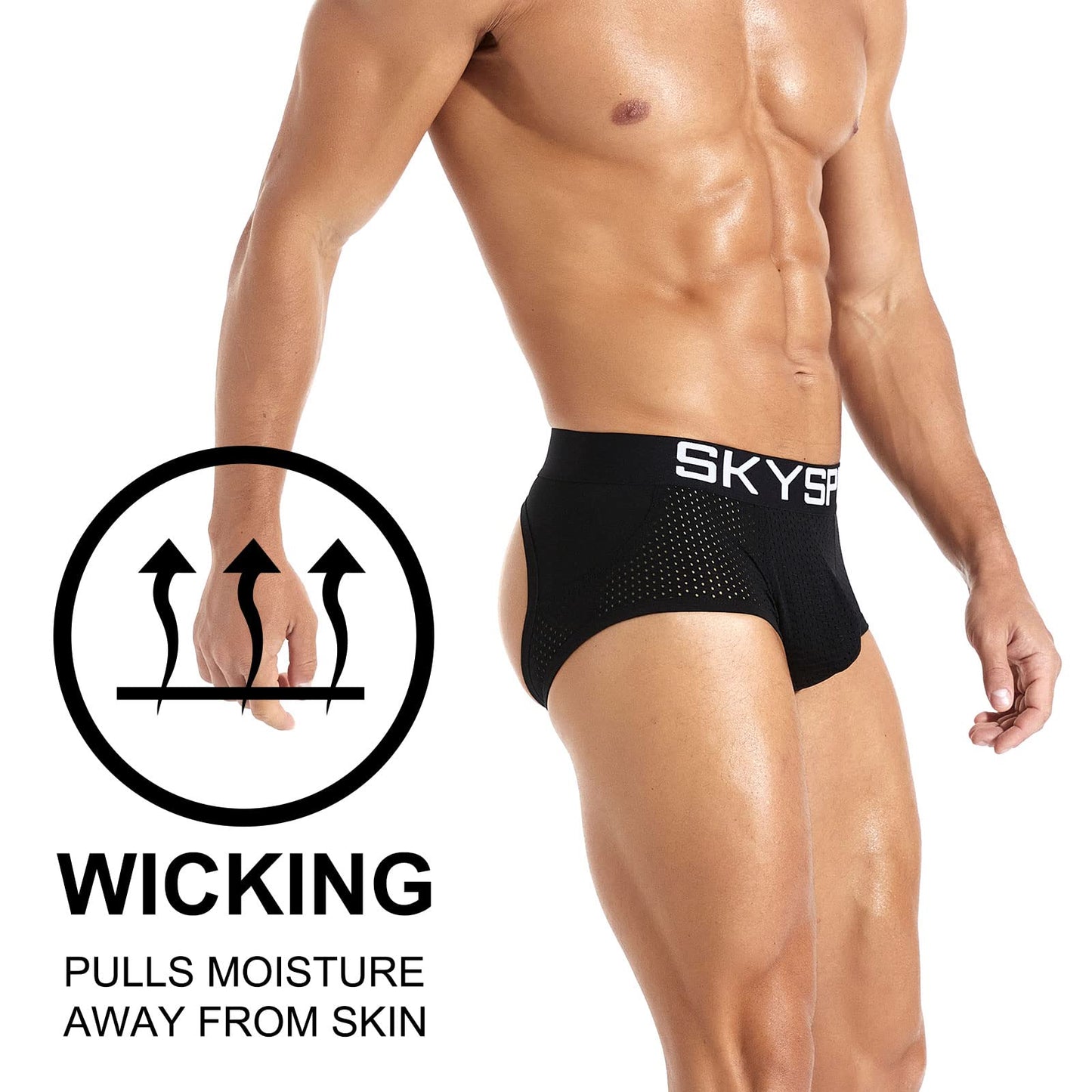 SKYSPER Jockstrap Athletic Supporters for Men Jock Strap Male Underwear Men's Thong Jockstrap Underwear