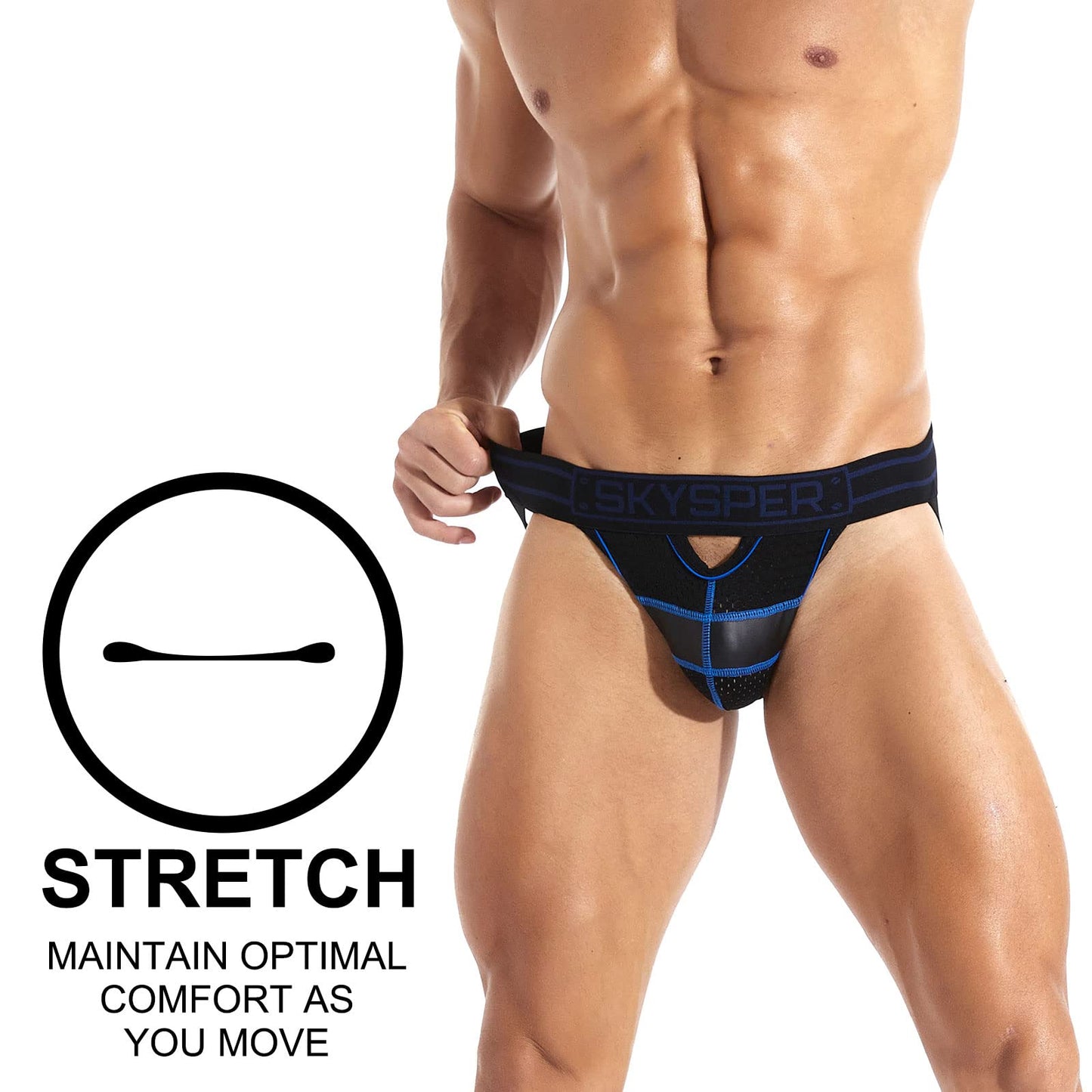 SKYSPER Jockstrap Athletic Supporters for Men Jock Strap Male Underwear Men's Thong Jockstrap Underwear