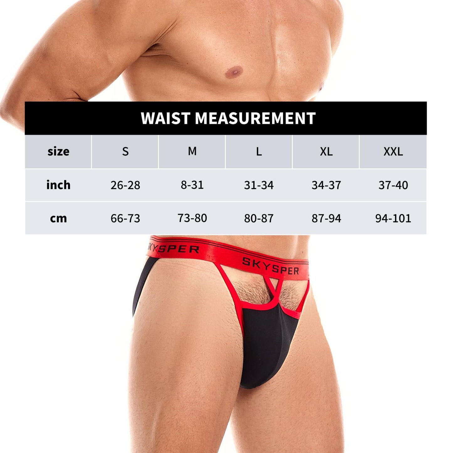 SKYSPER Mens Jockstrap Underwear Jock Straps Male Athletic Supporters for Men