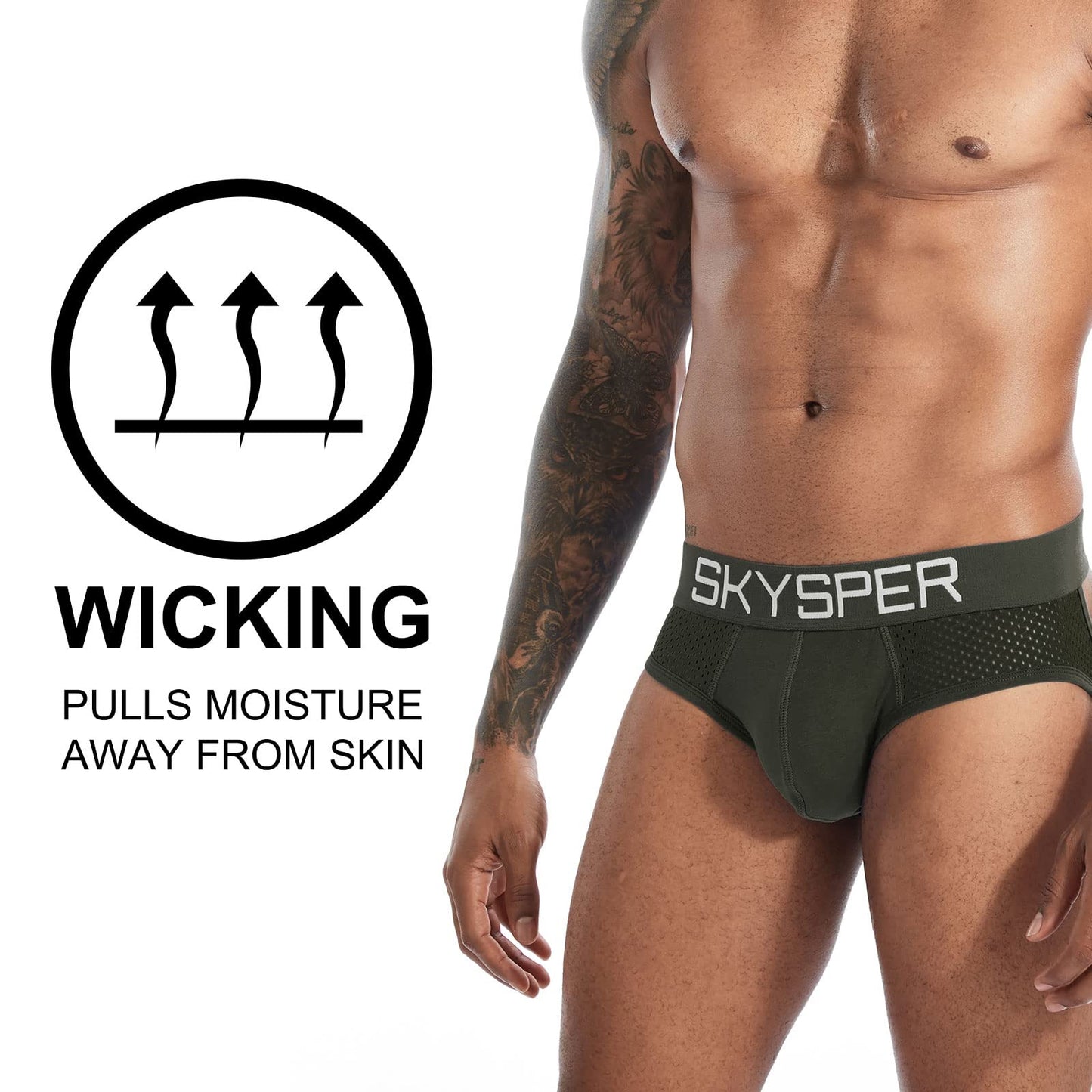 SKYSPER Jockstrap Athletic Supporters for Men Jock Strap Male Underwear Men's Thong Jockstrap Underwear