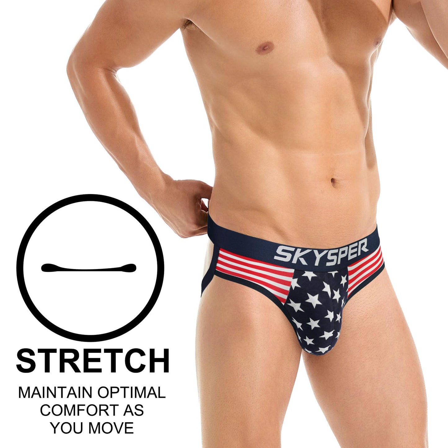 SKYSPER Jockstrap Athletic Supporters for Men Jock Strap Male Underwear Men's Thong Jockstrap Underwear