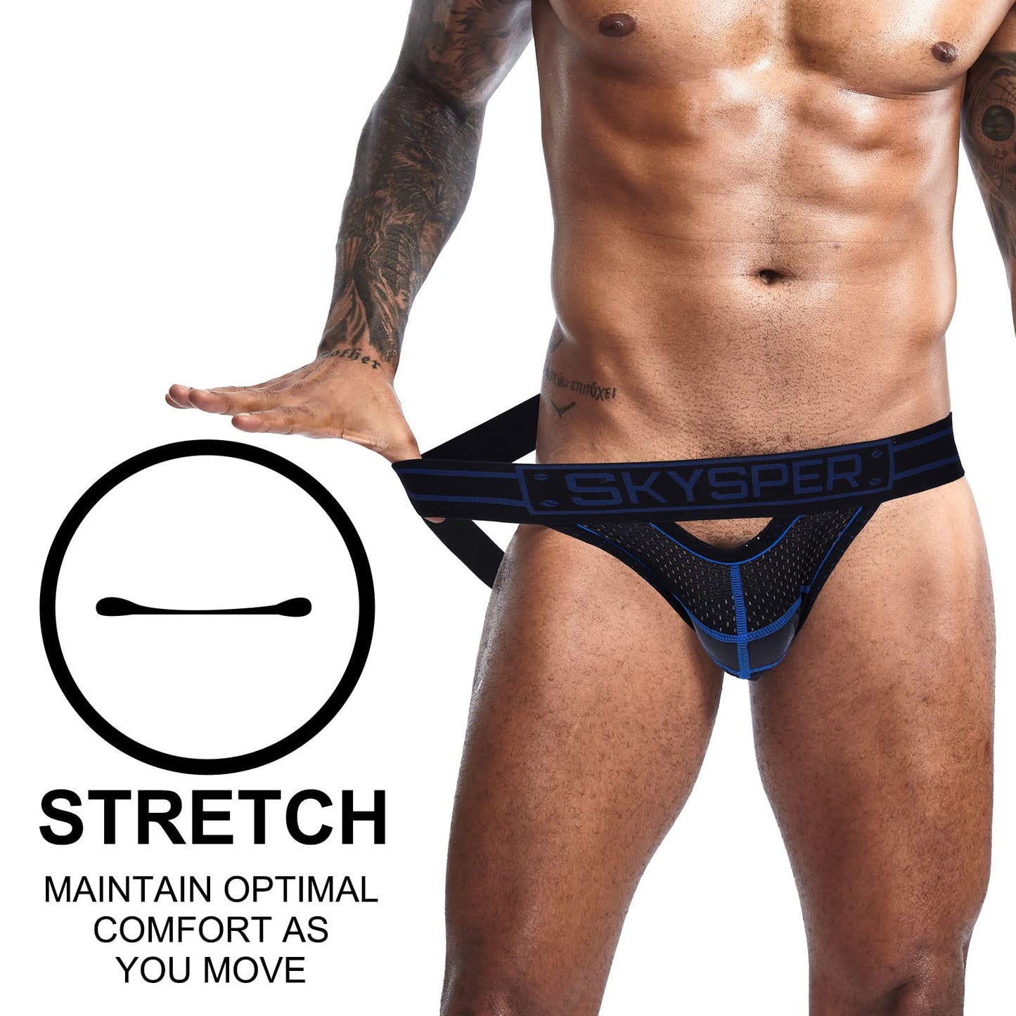 SKYSPER Jockstrap Athletic Supporters for Men Jock Strap Male Underwear Men's Thong Jockstrap Underwear