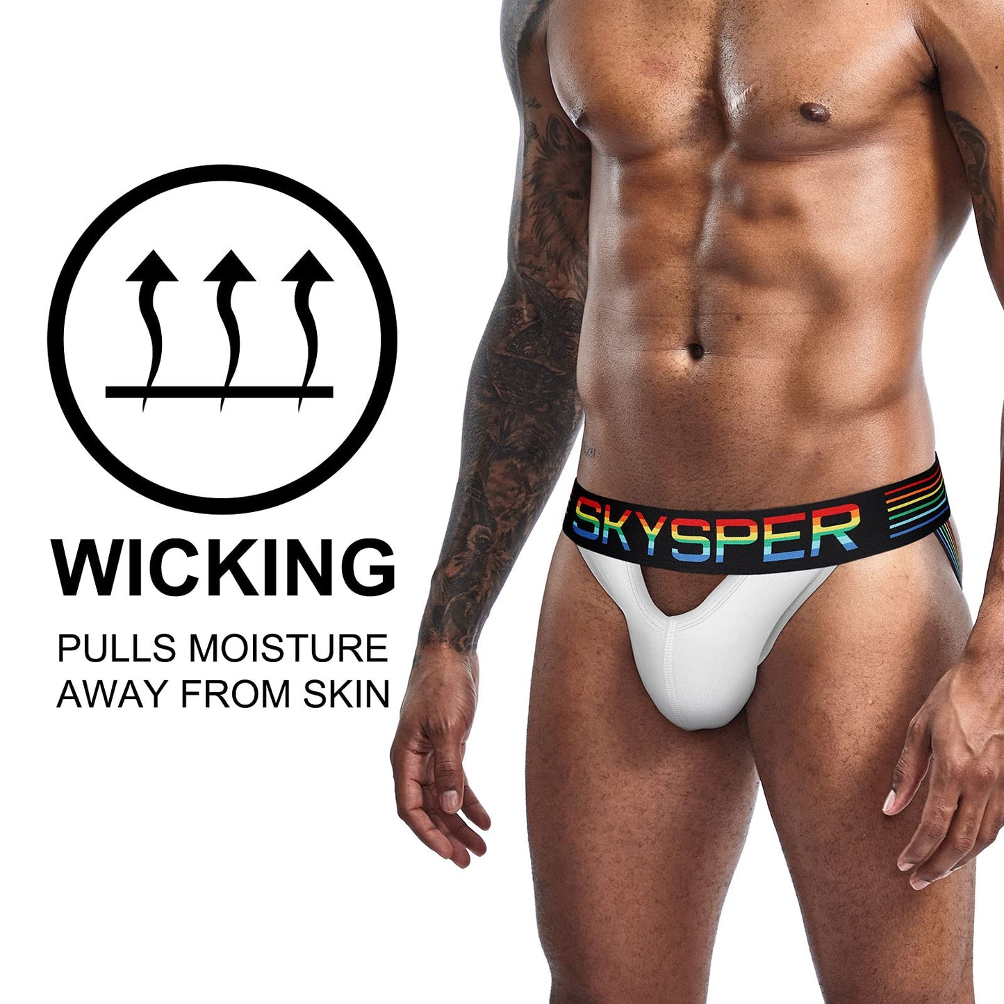 SKYSPER Jockstrap Athletic Supporters for Men Jock Strap Male Underwear Men's Thong Jockstrap Underwear