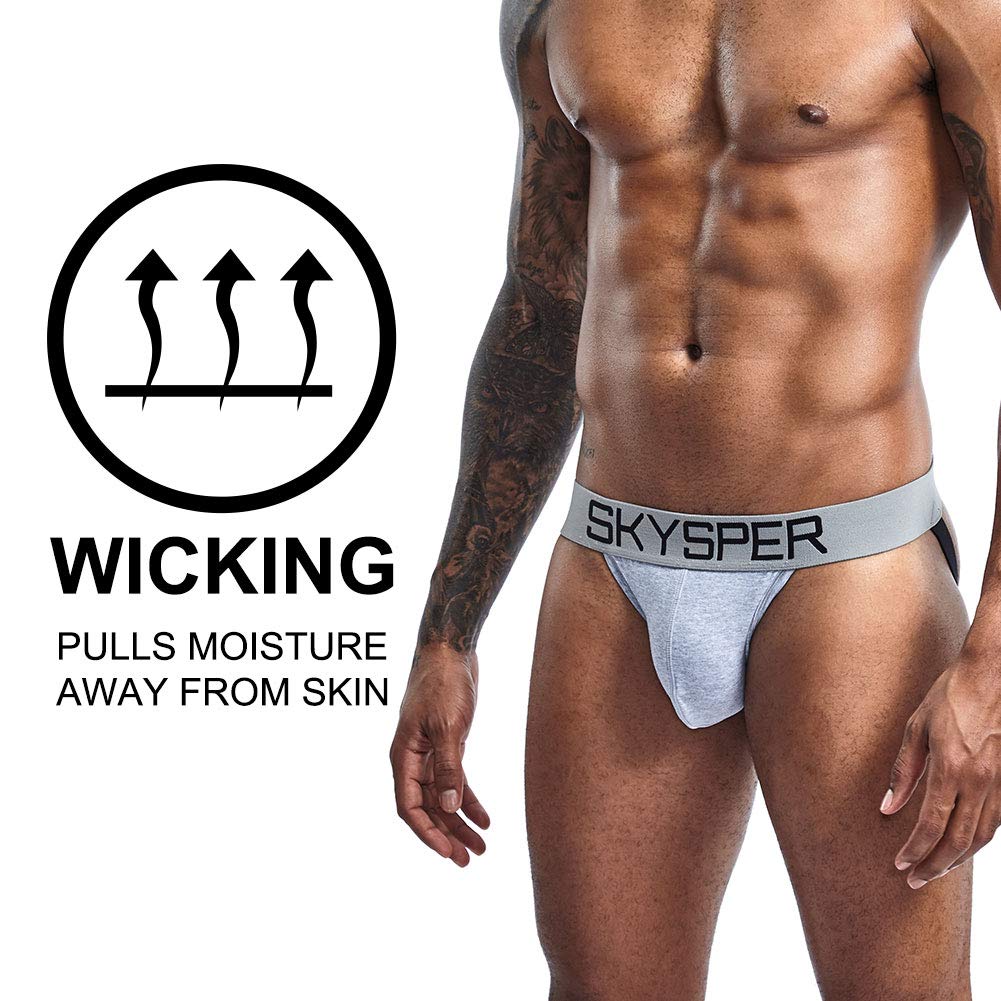 SKYSPER Jockstrap Athletic Supporters for Men Jock Strap Male Underwear Men's Thong Jockstrap Underwear