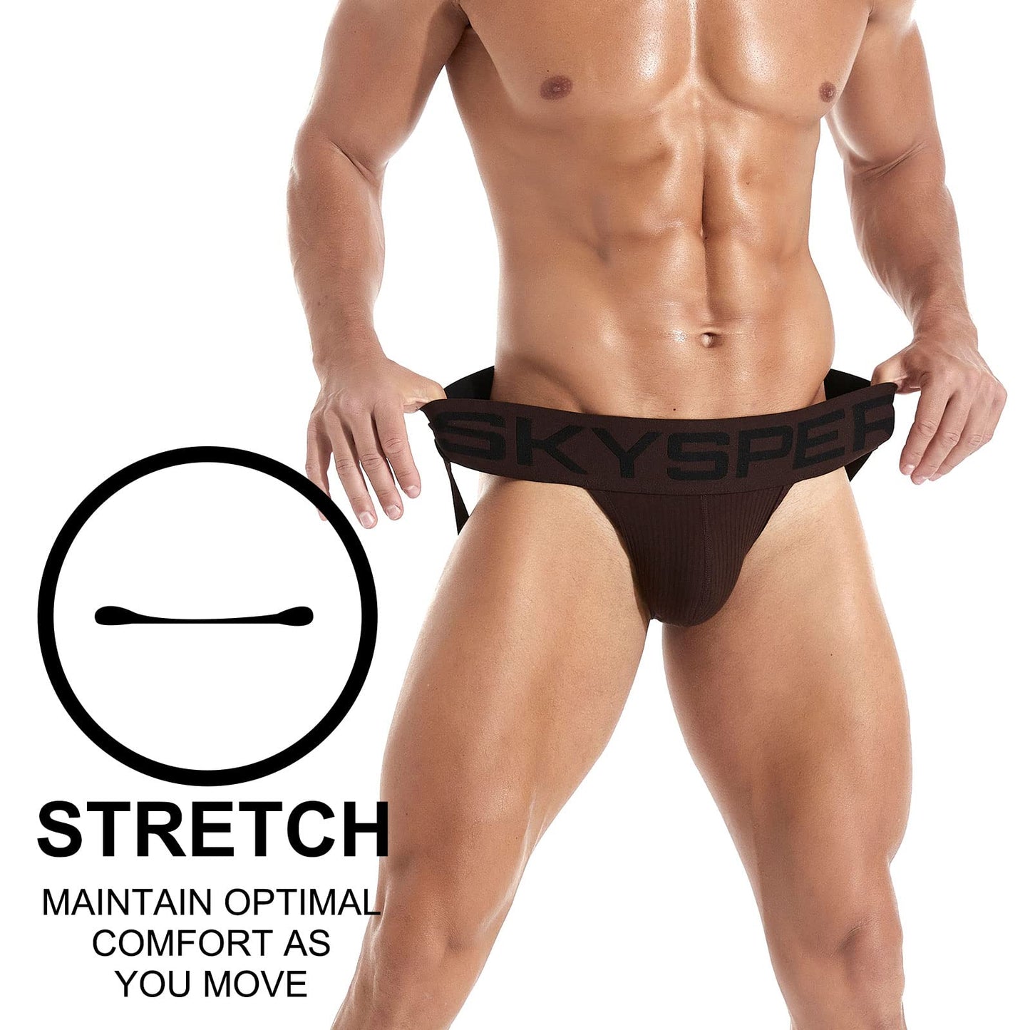 SKYSPER Jockstrap Athletic Supporters for Men Jock Strap Male Underwear Men's Thong Jockstrap Underwear