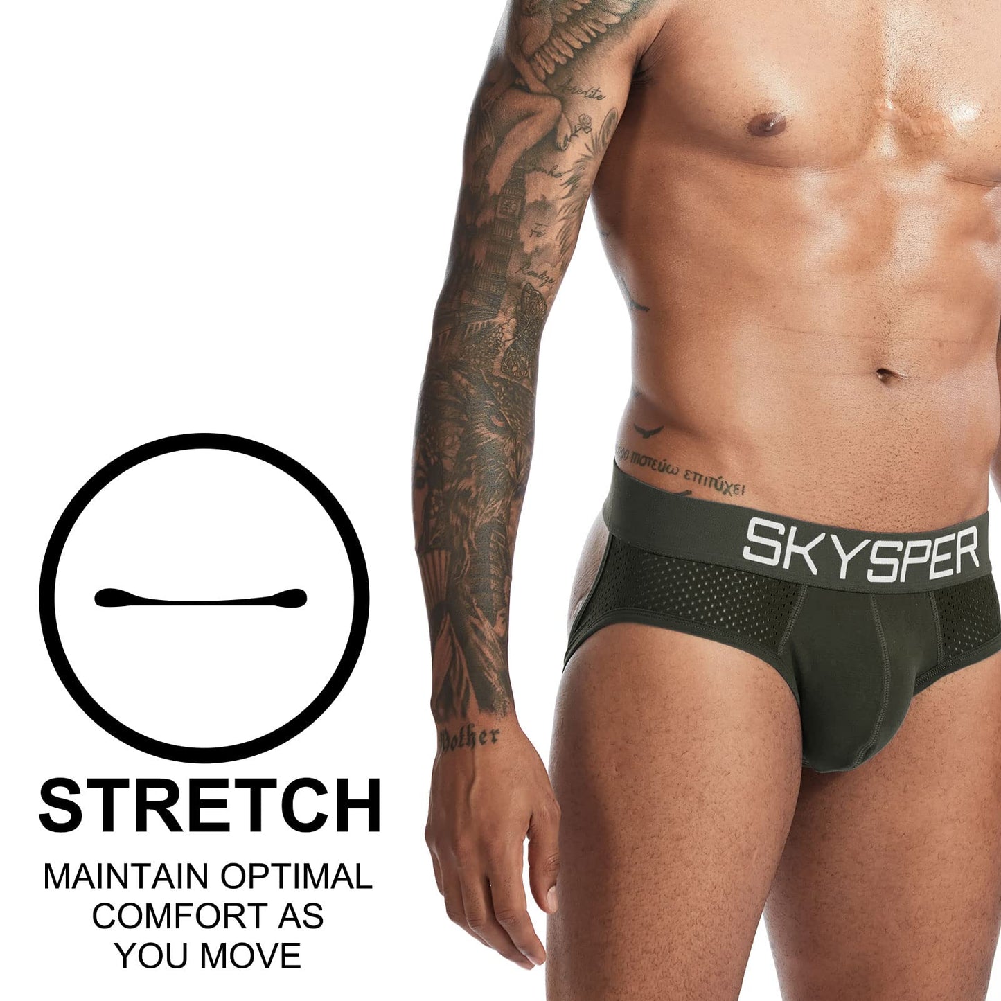 SKYSPER Jockstrap Athletic Supporters for Men Jock Strap Male Underwear Men's Thong Jockstrap Underwear