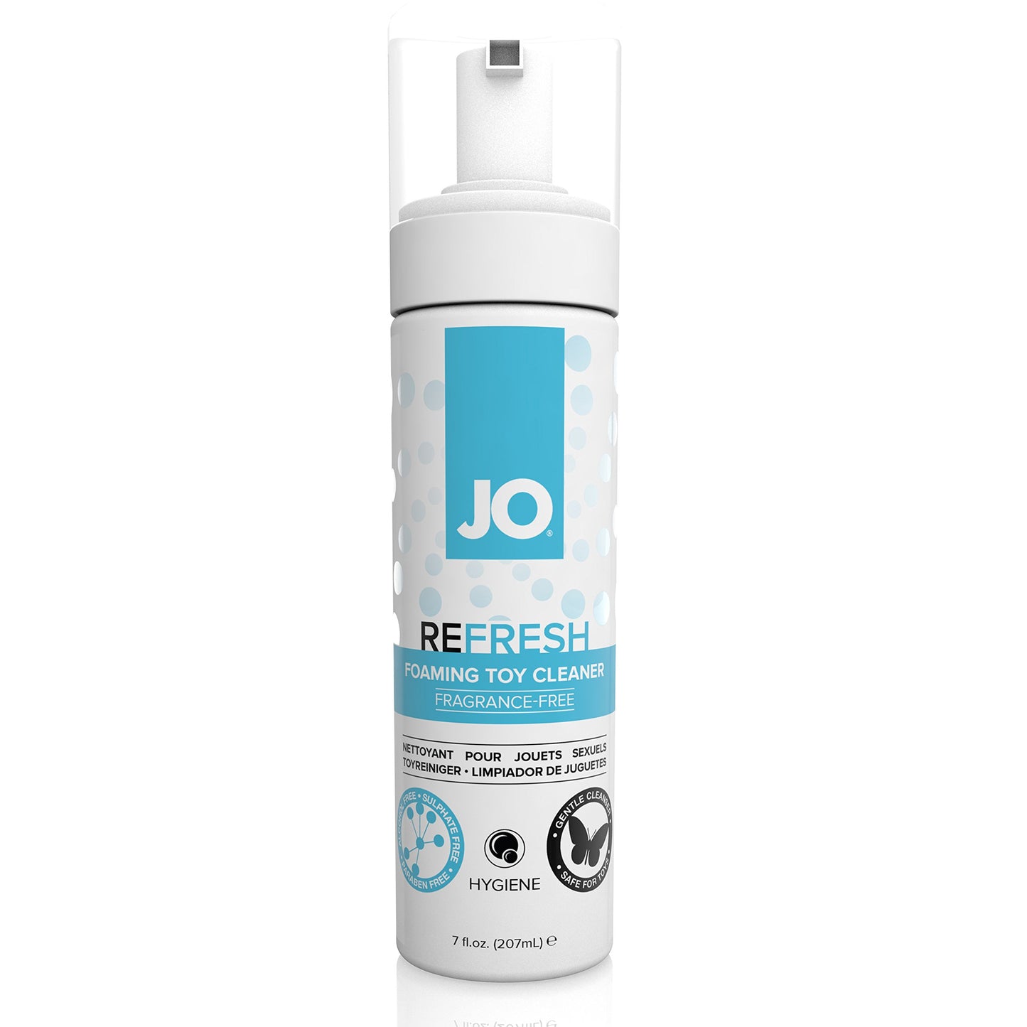 JO Refreshing Toy Foaming Cleaner, Advanced Hygienic Formula Safely and Effectively Cleans Intimate Toys, 7 Fl Oz