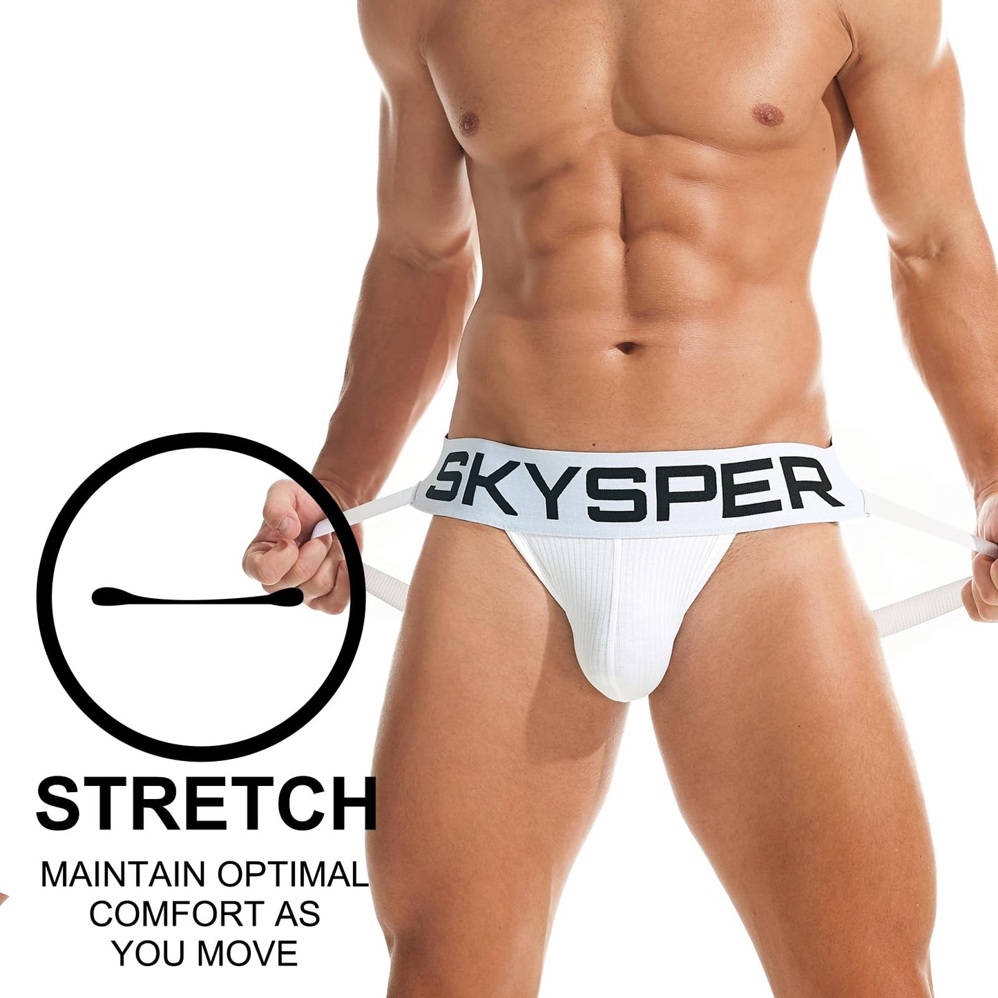 SKYSPER Jockstrap Athletic Supporters for Men Jock Strap Male Underwear Men's Thong Jockstrap Underwear