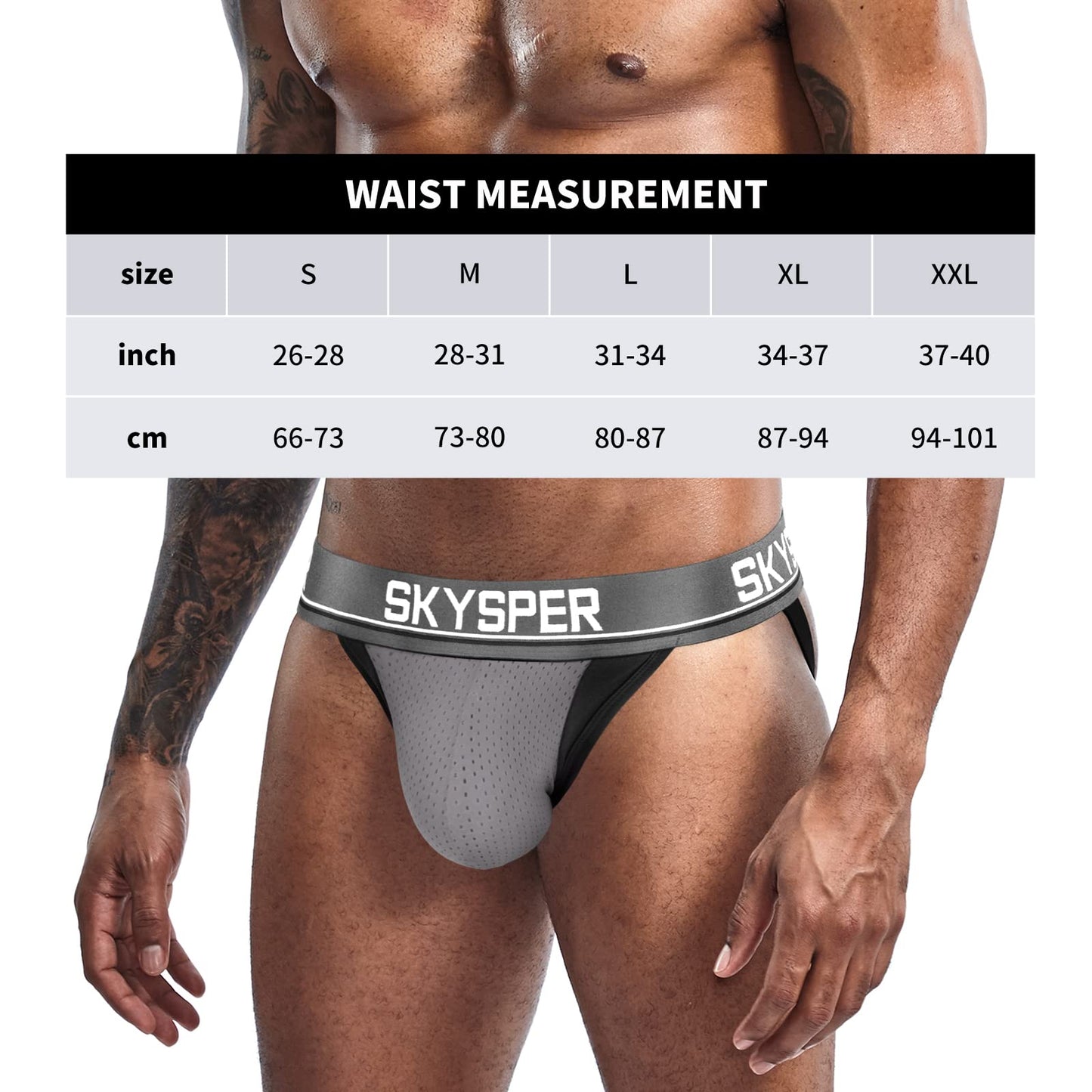 SKYSPER Jockstrap For Men Workout Jock Straps Male Underwear Athletic Supporter Sexy G-Strings