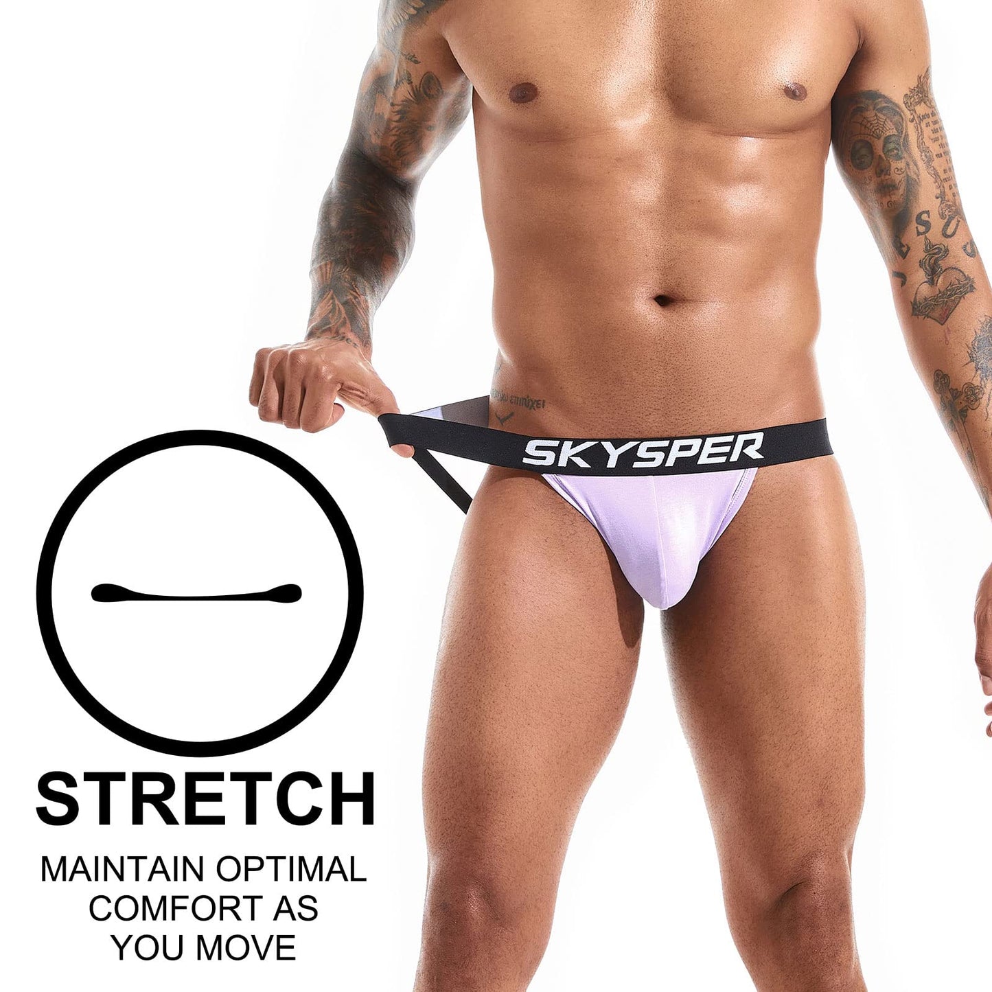 SKYSPER Men's Jock Strap Athletic Supporter For Men Sexy Jockstrap Male Underwear