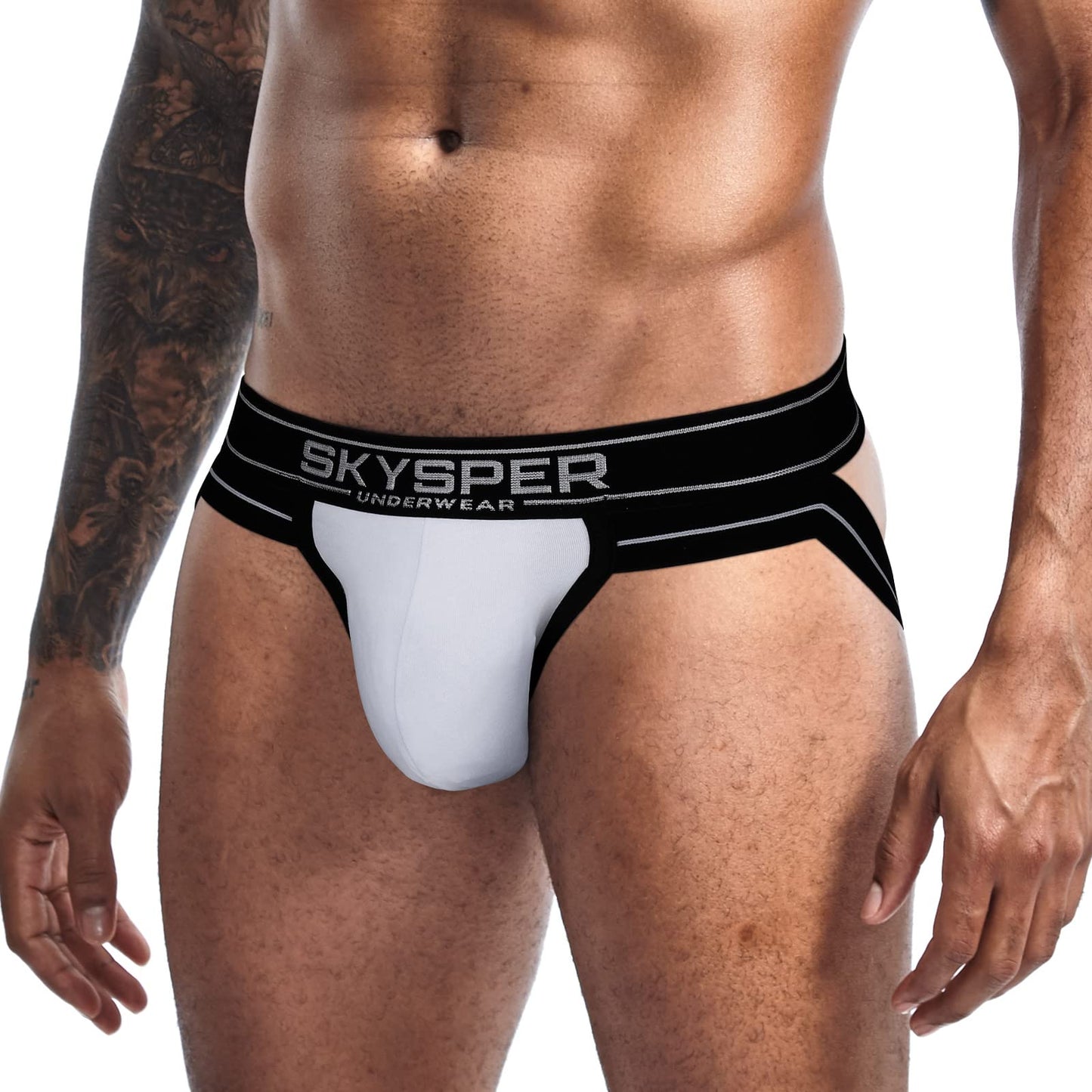 SKYSPER Mens Jockstrap Underwear Jock Straps Male Athletic Supporters for Men